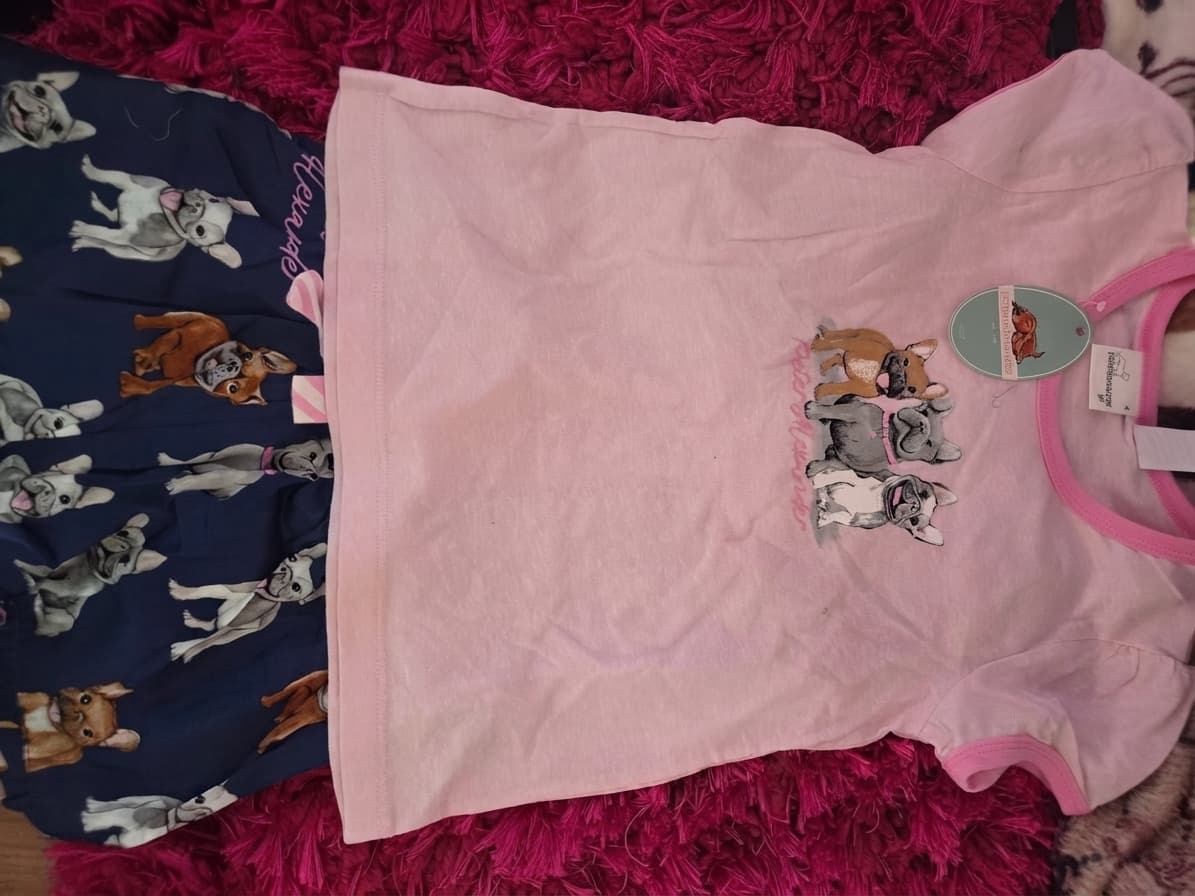 peteralexander Girls French Bulldog Pyjama Set Size 4 New — photo 1 of 3