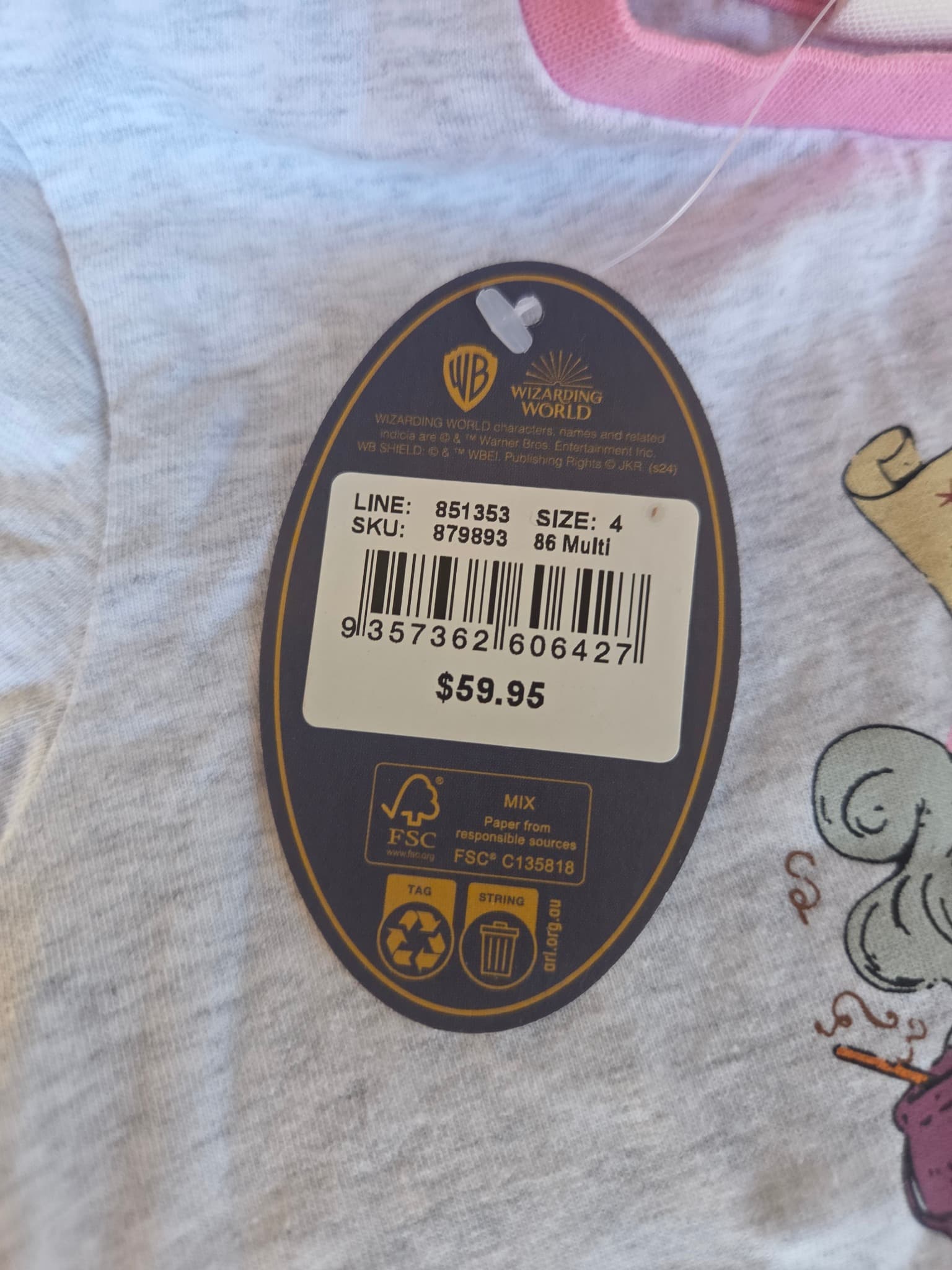 peteralexander Harry Potter Pajama Set - Girls Size 4 — photo 3 of 3