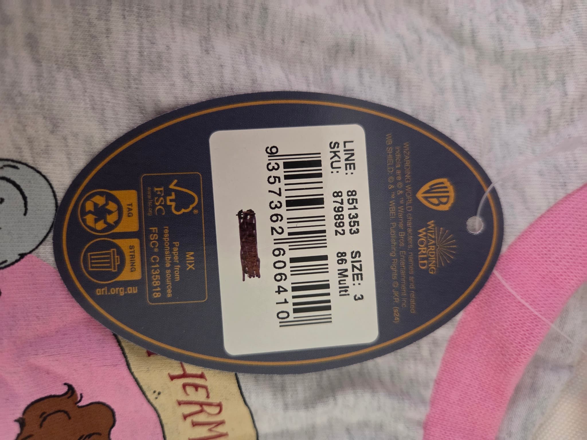 peteralexander Harry Potter Pajama Set - Size 3 New With Tags — photo 4 of 8