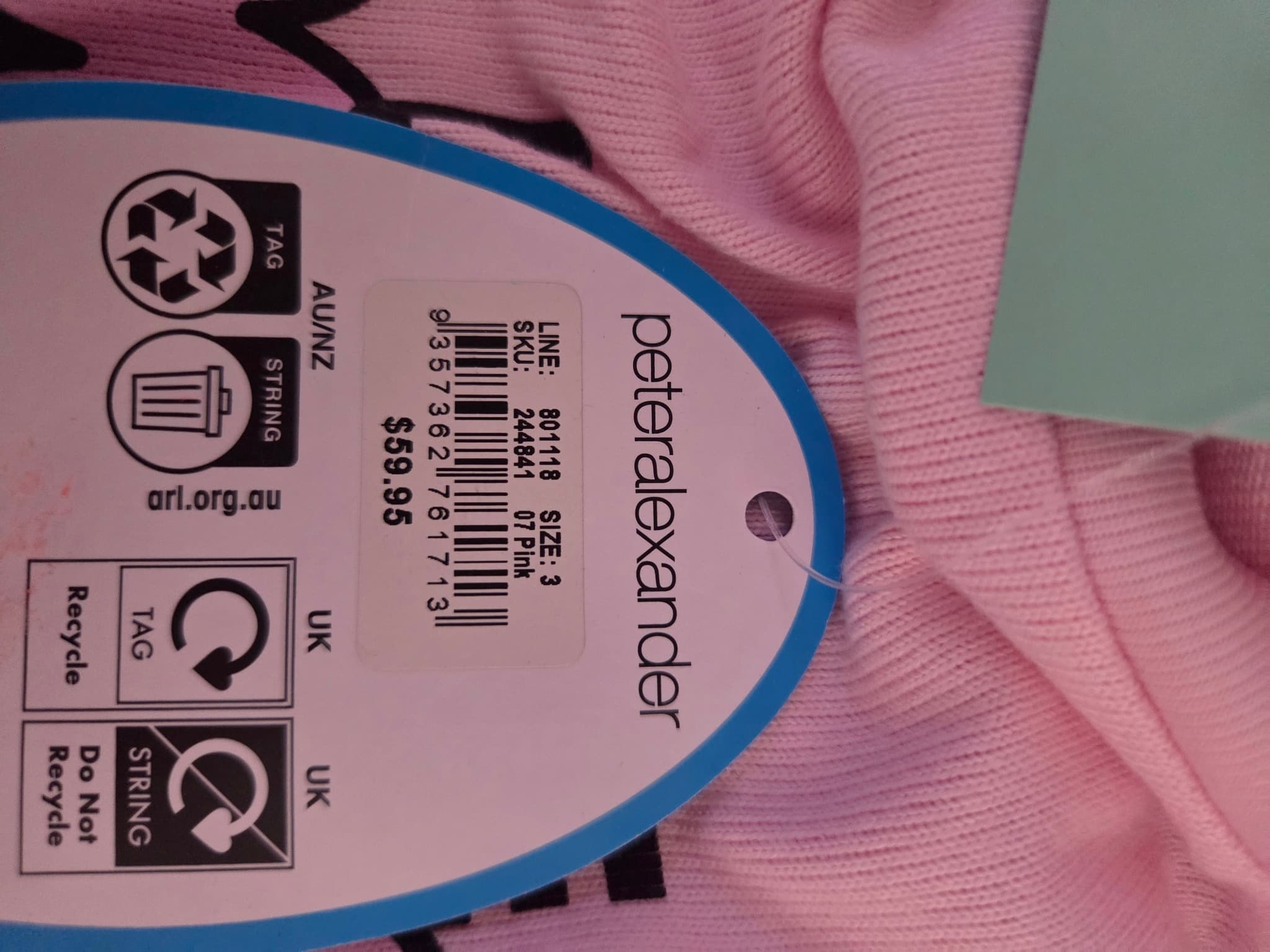 peteralexander Little Miss Drawstring Bag - Pink New With Tags — photo 4 of 4