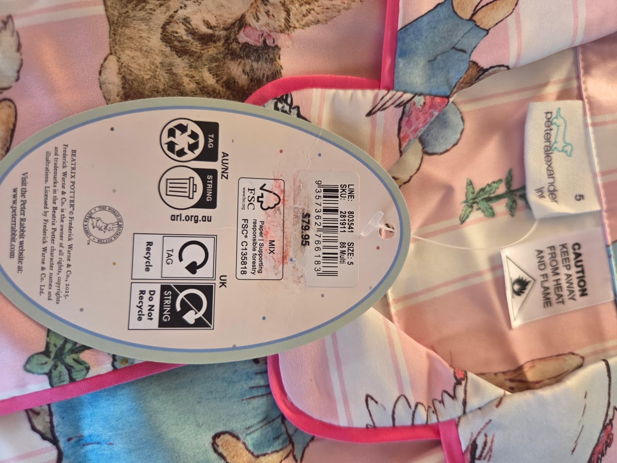 peteralexander Peter Rabbit Pajama Set - Girls Size 5 BNWT — photo 4 of 4