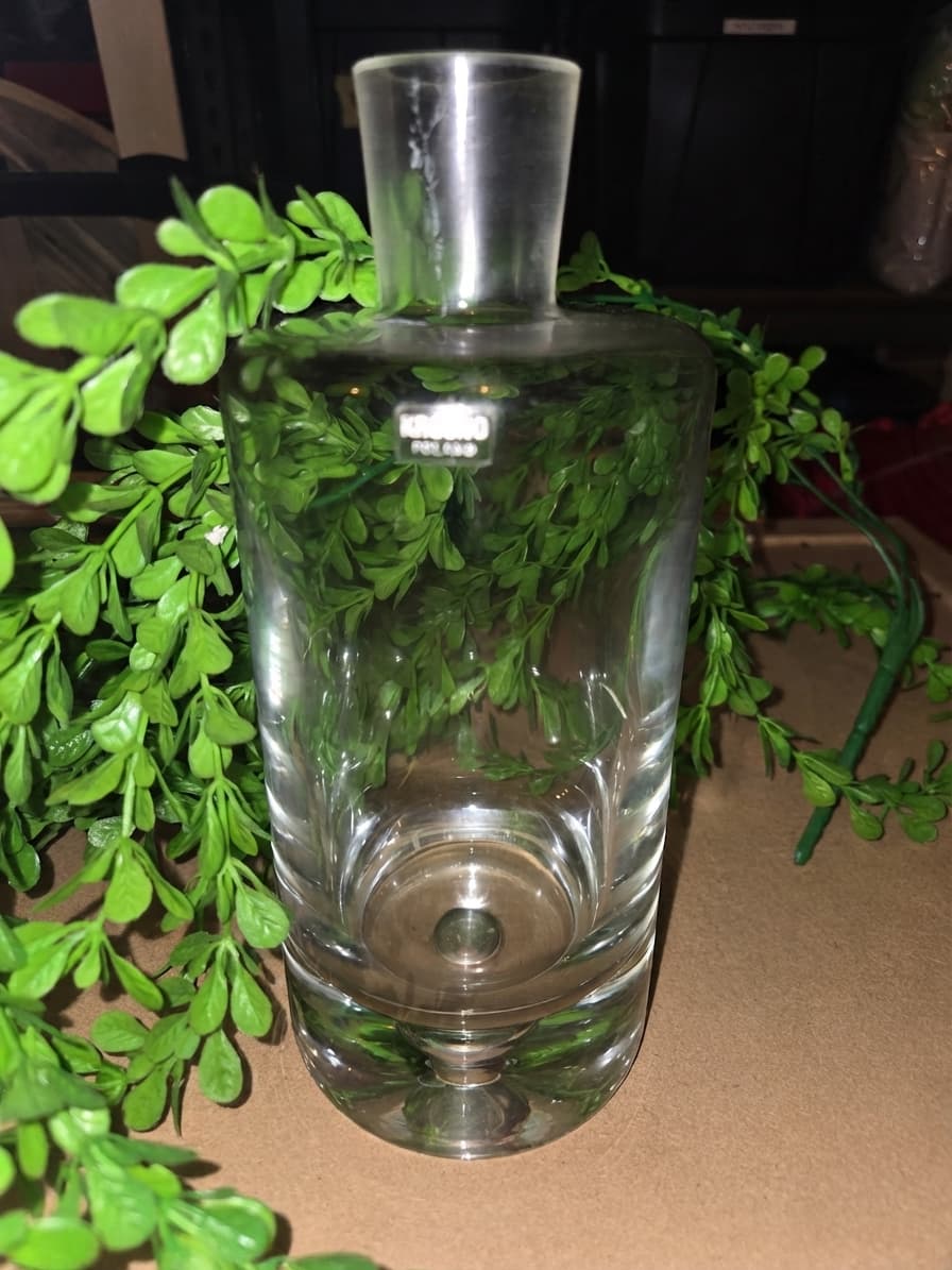 Poland Clear Glass Decanter Vase - Minimalist Home Decor — photo 1 of 3