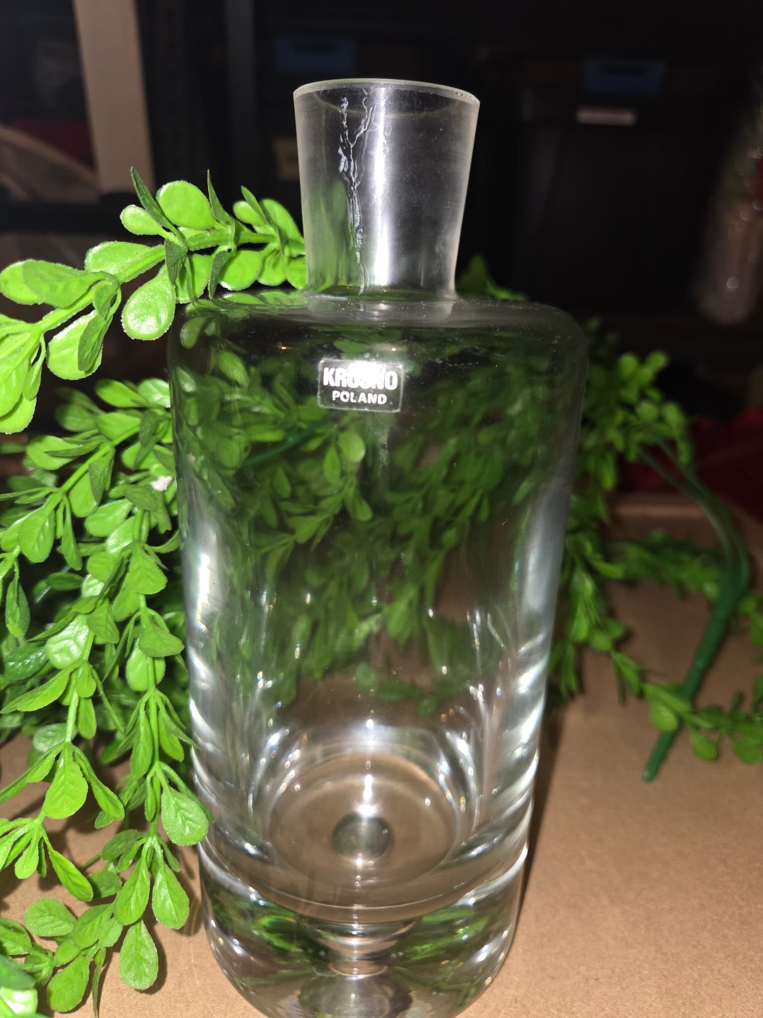 Poland Clear Glass Decanter Vase - Minimalist Home Decor — photo 2 of 3