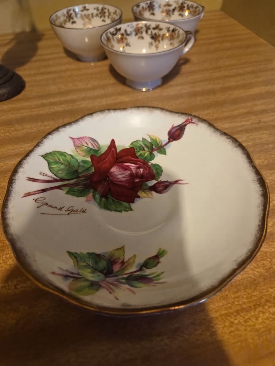 Roslyn Fine Bone China Grand Gala Rose Saucer — photo 1 of 3