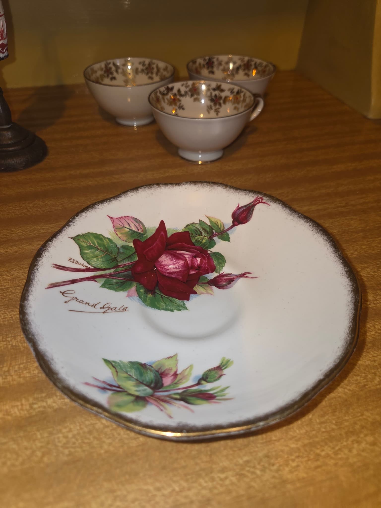 Roslyn Fine Bone China Grand Gala Rose Saucer — photo 2 of 3