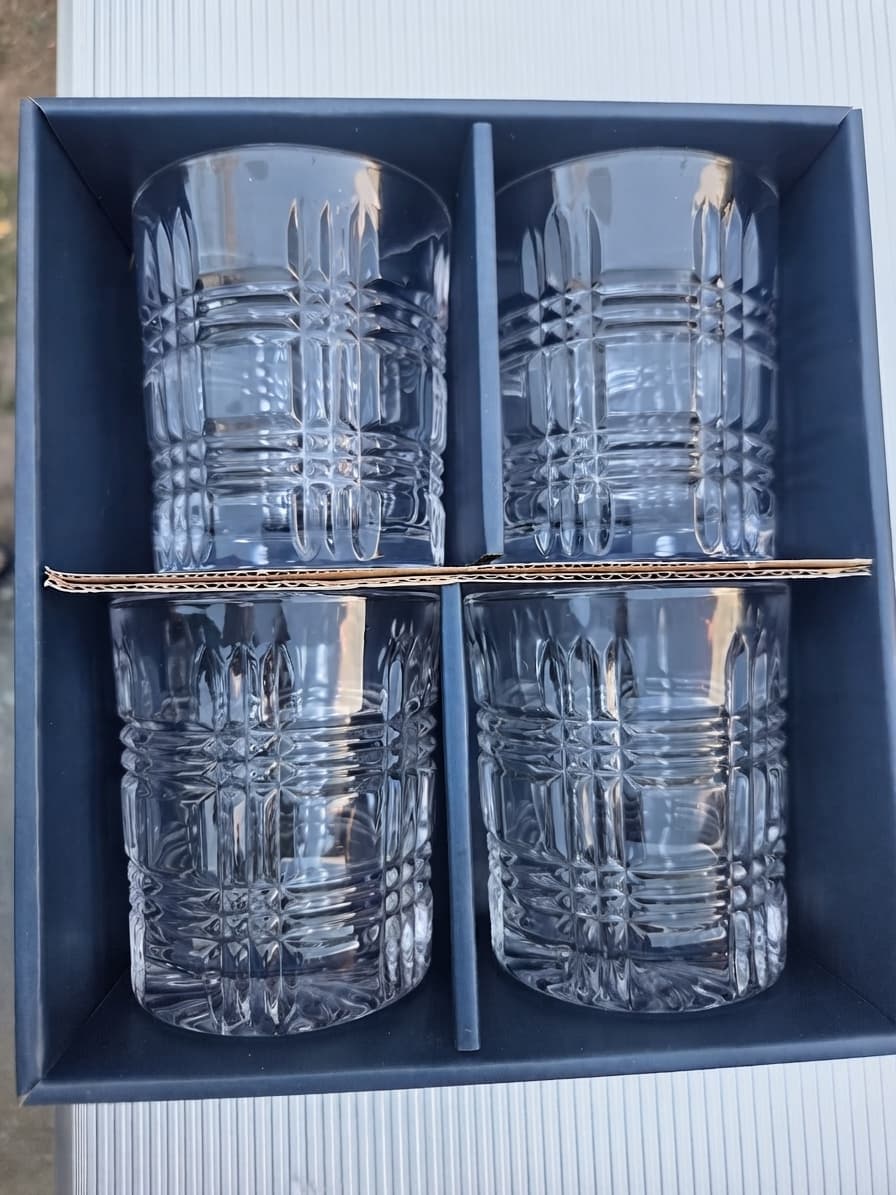 Salt&Pepper Bond Crystal Tumbler Set - 4 Piece Tartan Pattern — photo 1 of 2