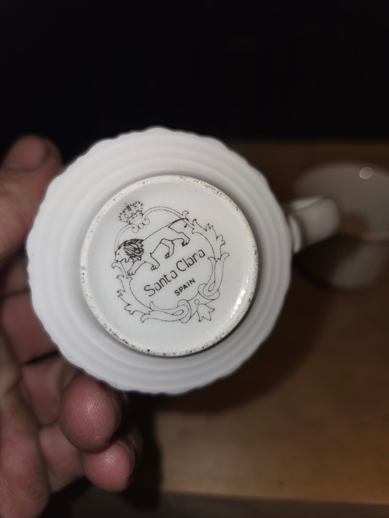 Santa Clara Spain Fluted White Coffee Cups - Set Of 2 — photo 2 of 2