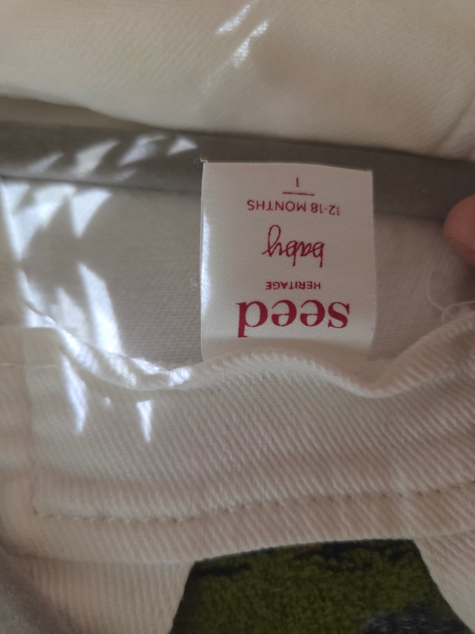 Seed Heritage Baby White Denim Overall Dress — photo 2 of 2
