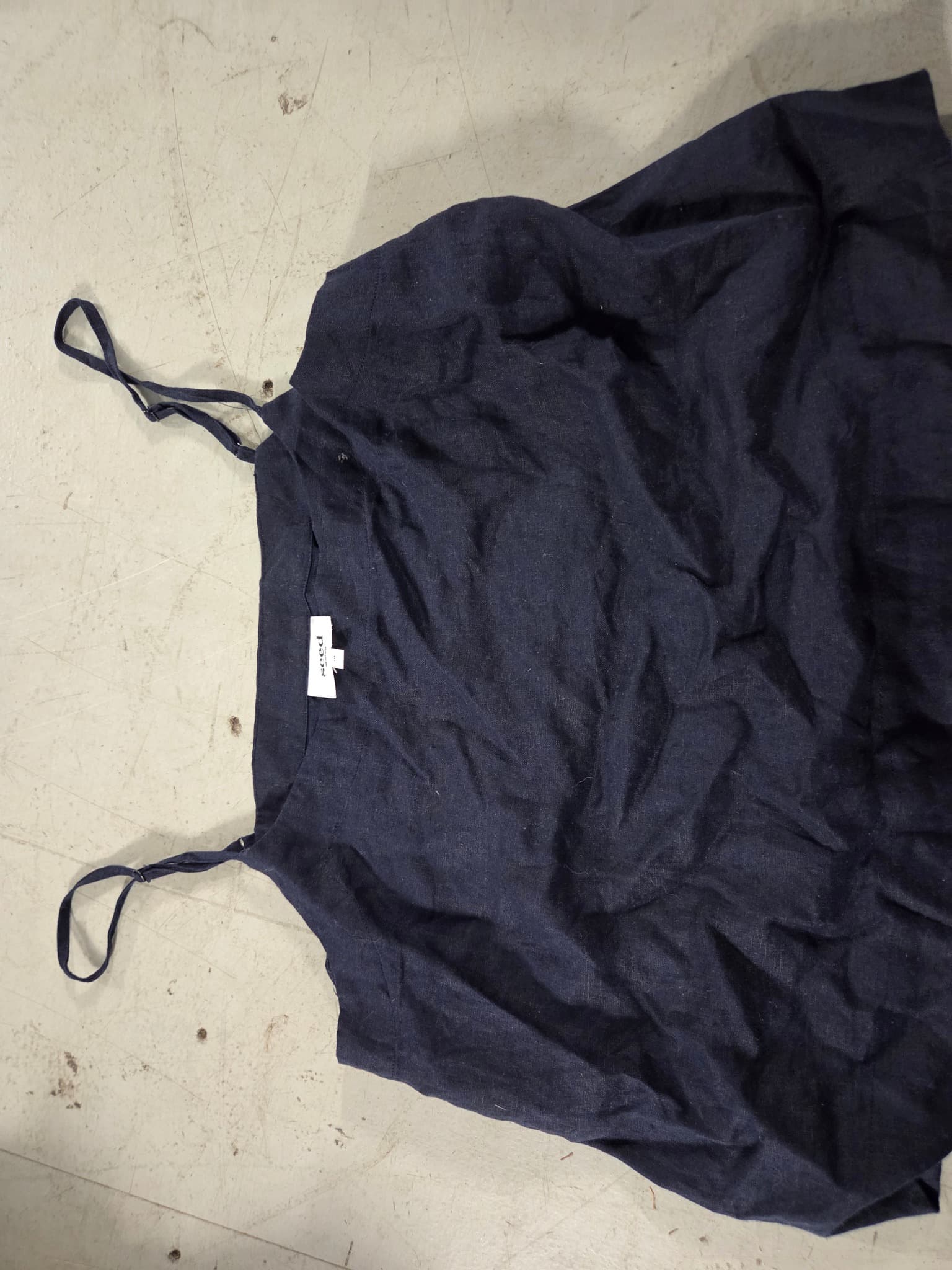 Seed Heritage Linen Cami Top - Navy Blue — photo 1 of 2