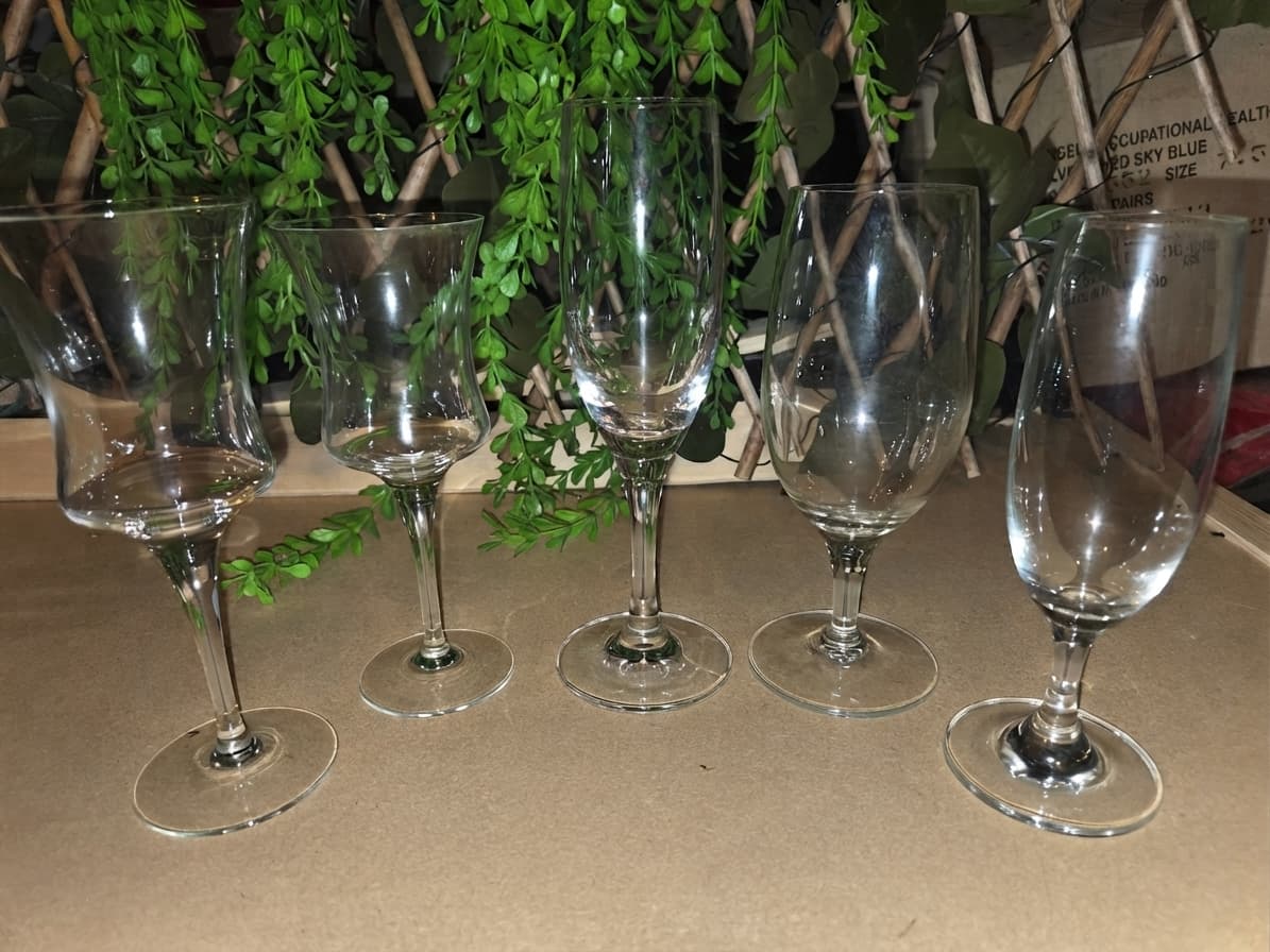 Set of 5 Vintage Crystal Stemware Glasses — photo 1 of 3