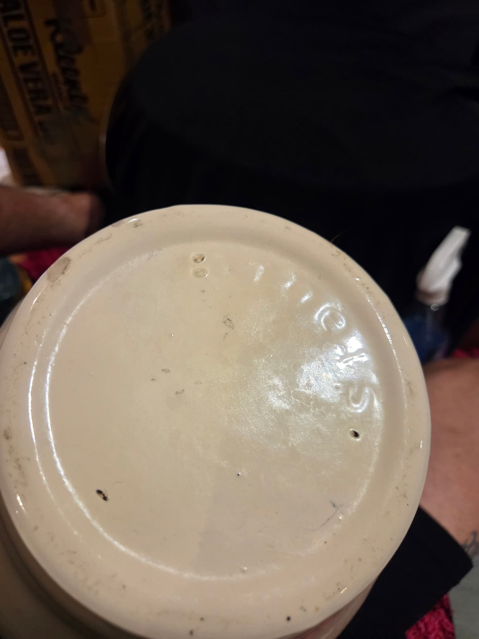 Shawnee Vintage Porcelain Floral Pitcher with Scalloped Rim — photo 4 of 5