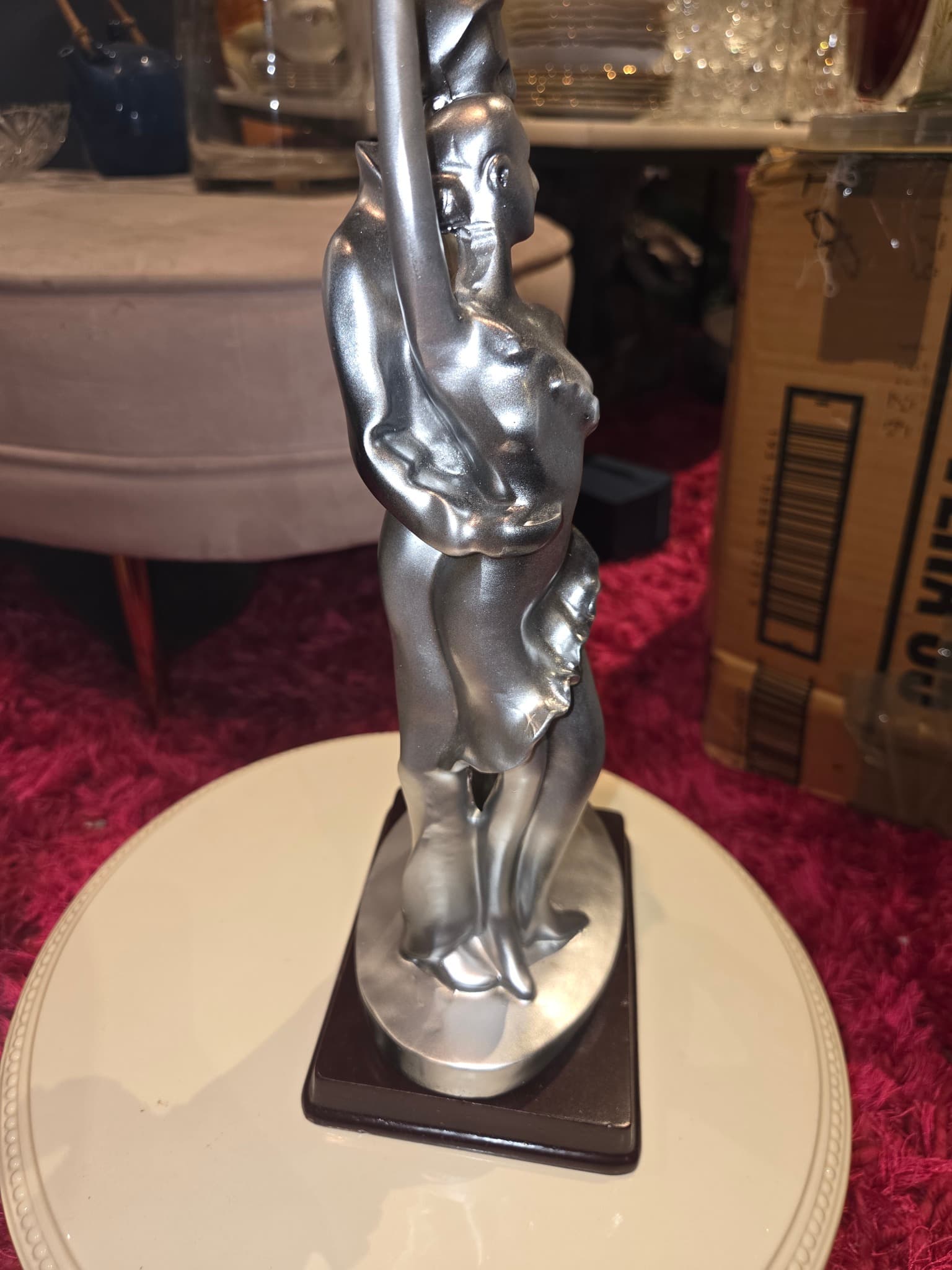 Silver Ballroom Dancing Couple Figurine — photo 2 of 2