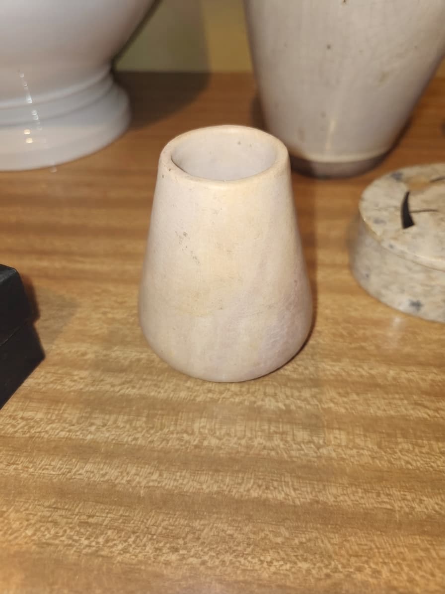 Small Soapstone Bud Vase - Minimalist Natural Stone Decor