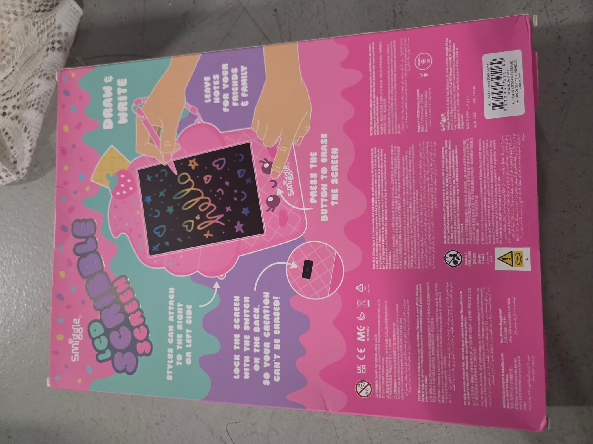 Smiggle LCD Scribble Screen Ice Cream Drawing Tablet — photo 2 of 2