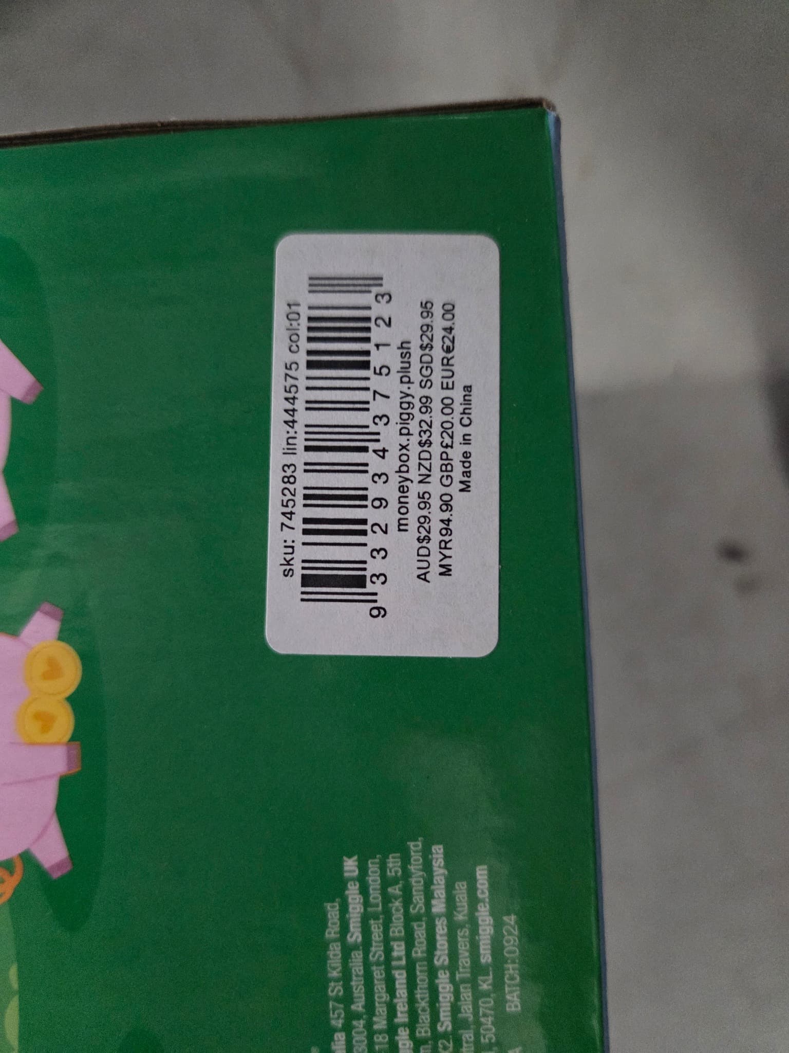 Smiggle Plush Piggy Bank - Pink Soft Toy Money Box — photo 3 of 3