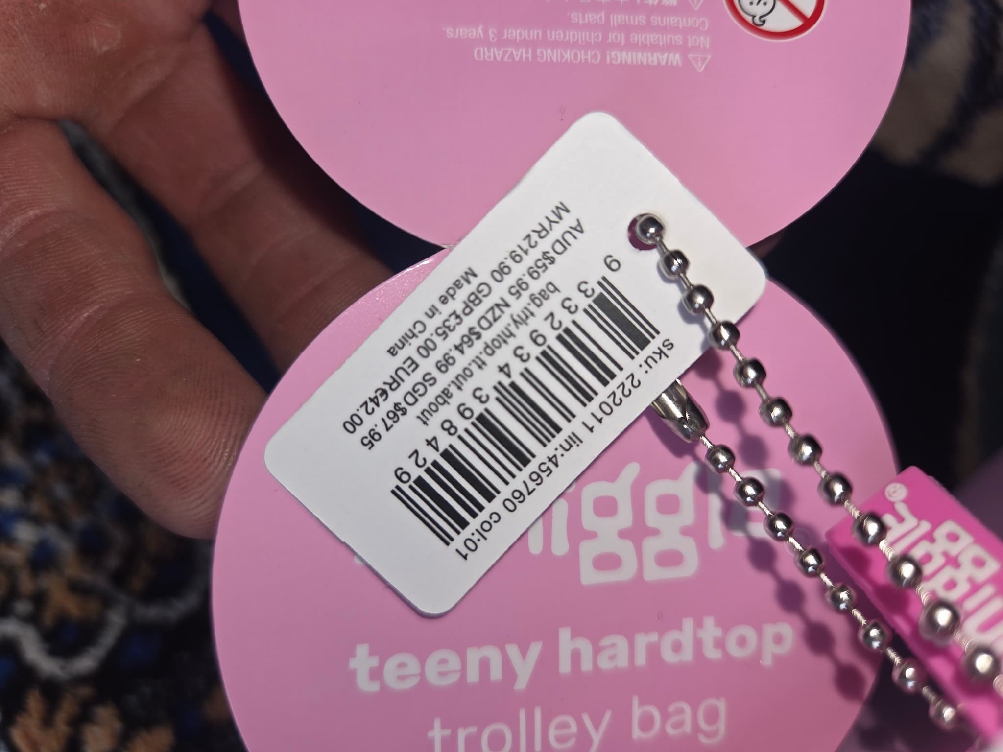 Smiggle Teeny Hardtop Trolley Backpack - Pink Bunny Cupcake Design — photo 2 of 3