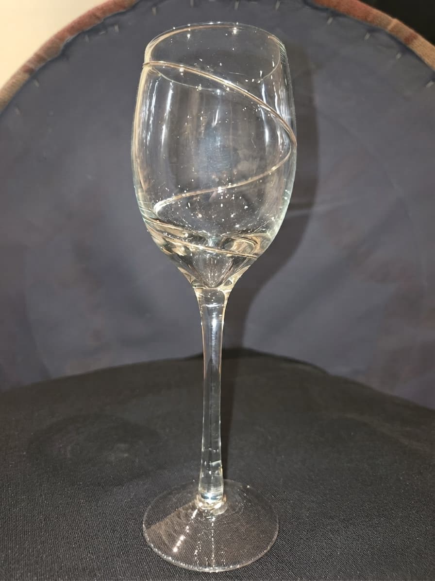 Swirl Wine Glass - Elegant Spiral Detail Crystal Goblet — photo 1 of 3