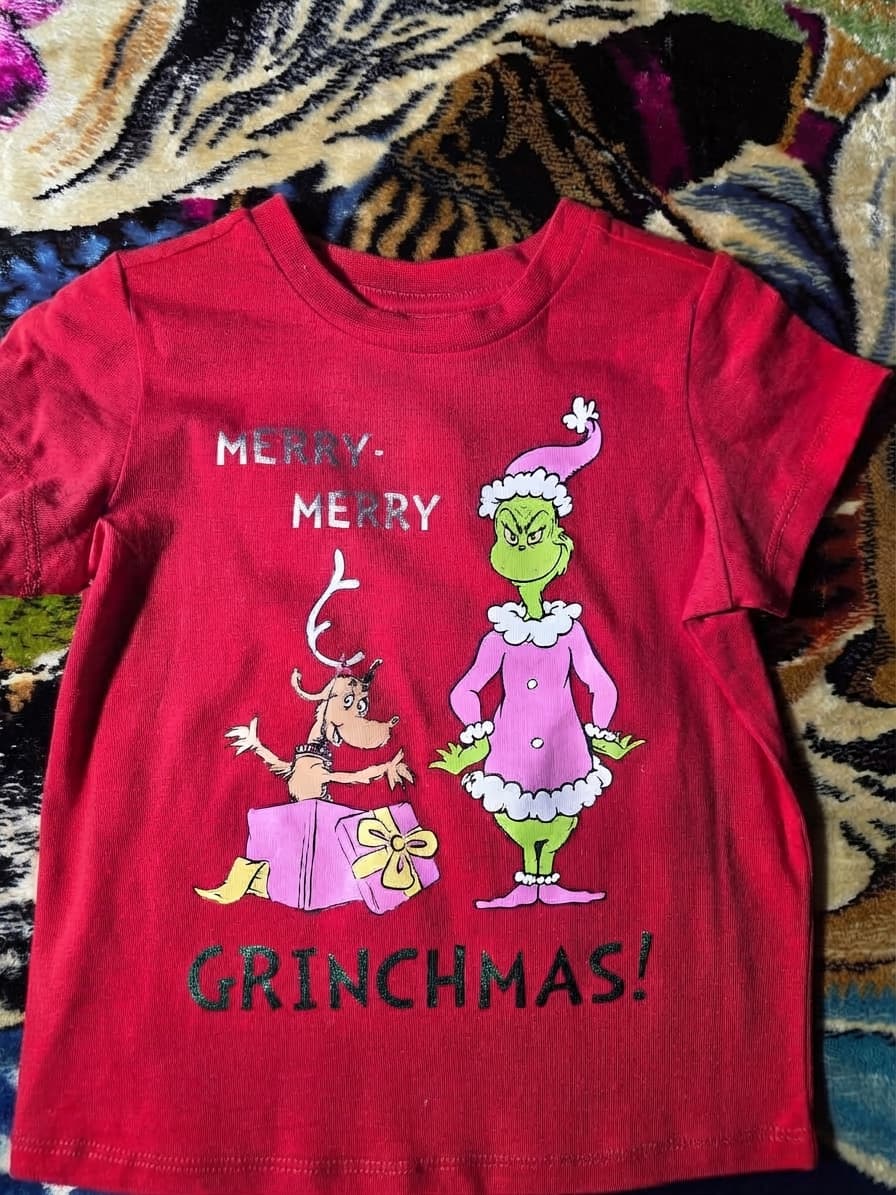 The Grinch Merry Merry Grinchmas Toddler T-Shirt - Red Size 2 — photo 1 of 2