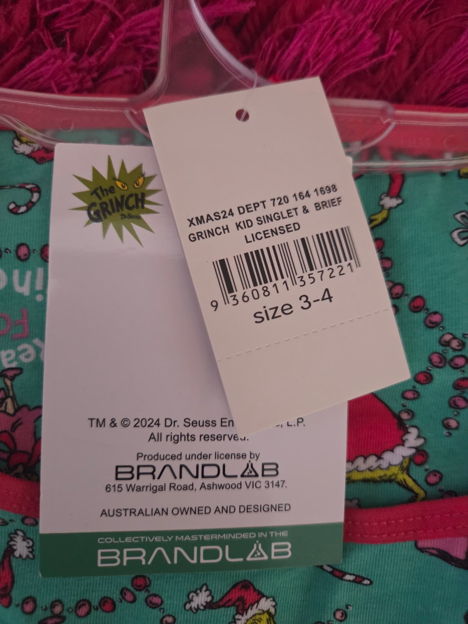The Grinch Ready For Grinchmas Singlet & Brief Set - Size 3-4 — photo 3 of 4