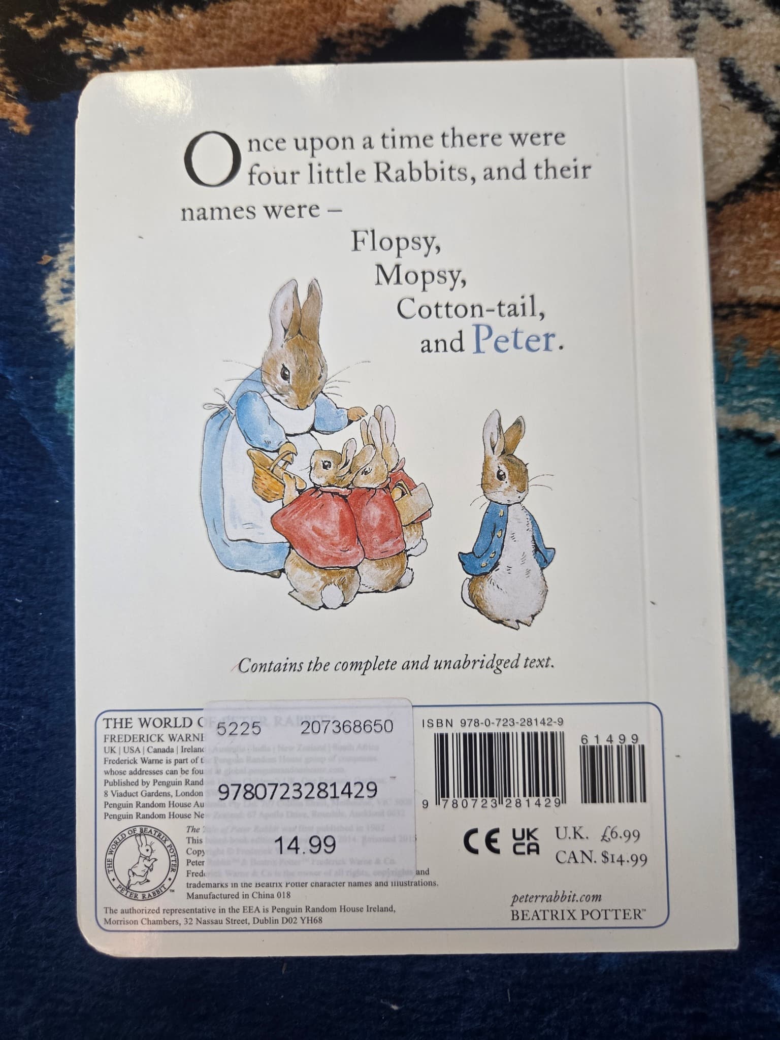 The Tale of Peter Rabbit - Beatrix Potter Board Book — photo 2 of 2