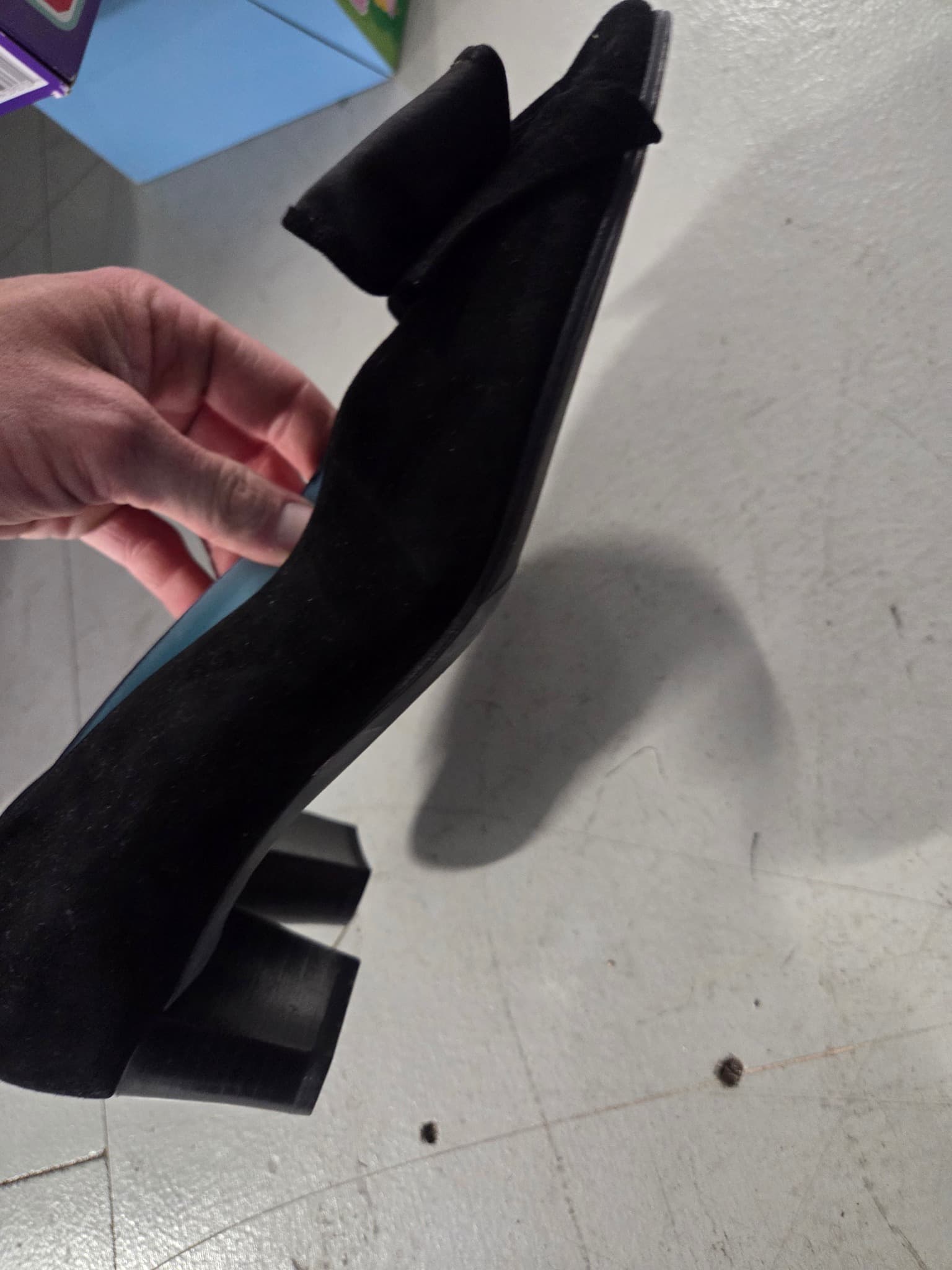 Thierry Rabotin Black Suede Peep Toe Bow Pumps — photo 3 of 3