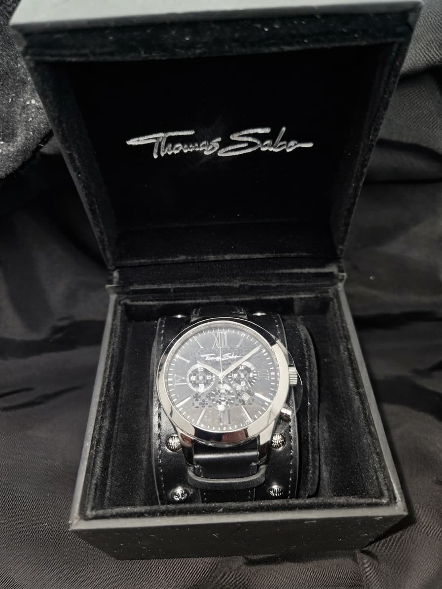 Thomas Sabo Rebel Spirit Chronograph Watch - Black Leather Cuff — photo 1 of 4