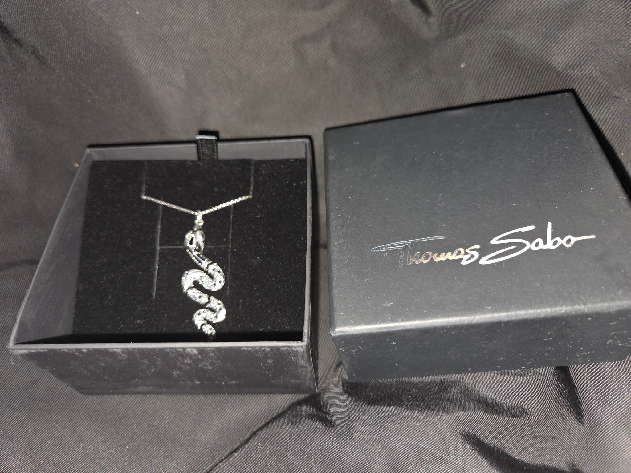 Thomas Sabo Sterling Silver Snake Pendant Necklace — photo 2 of 3