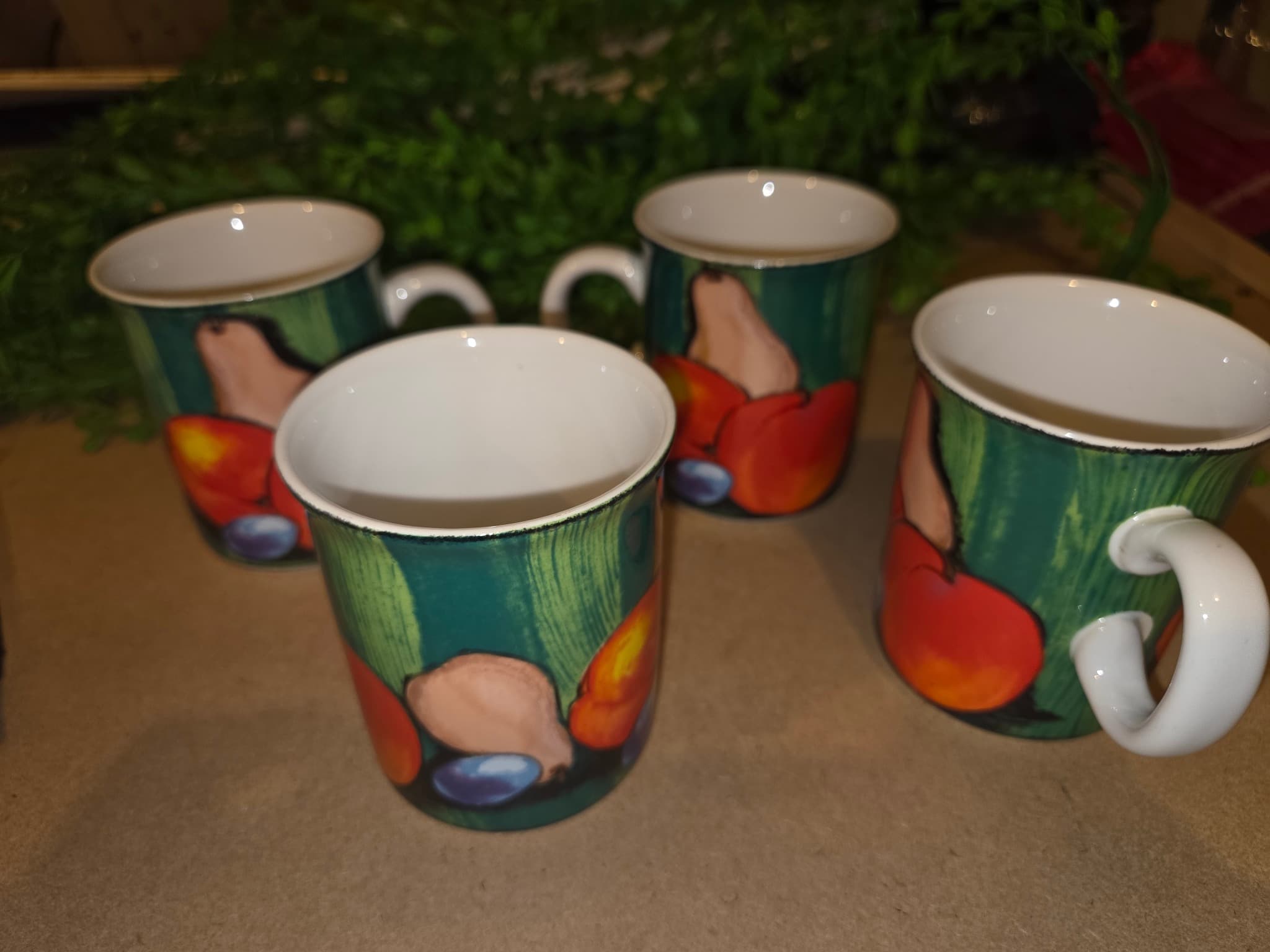 Verdi Tuscany Fruit Pattern Mugs - Set of 4 — photo 2 of 3