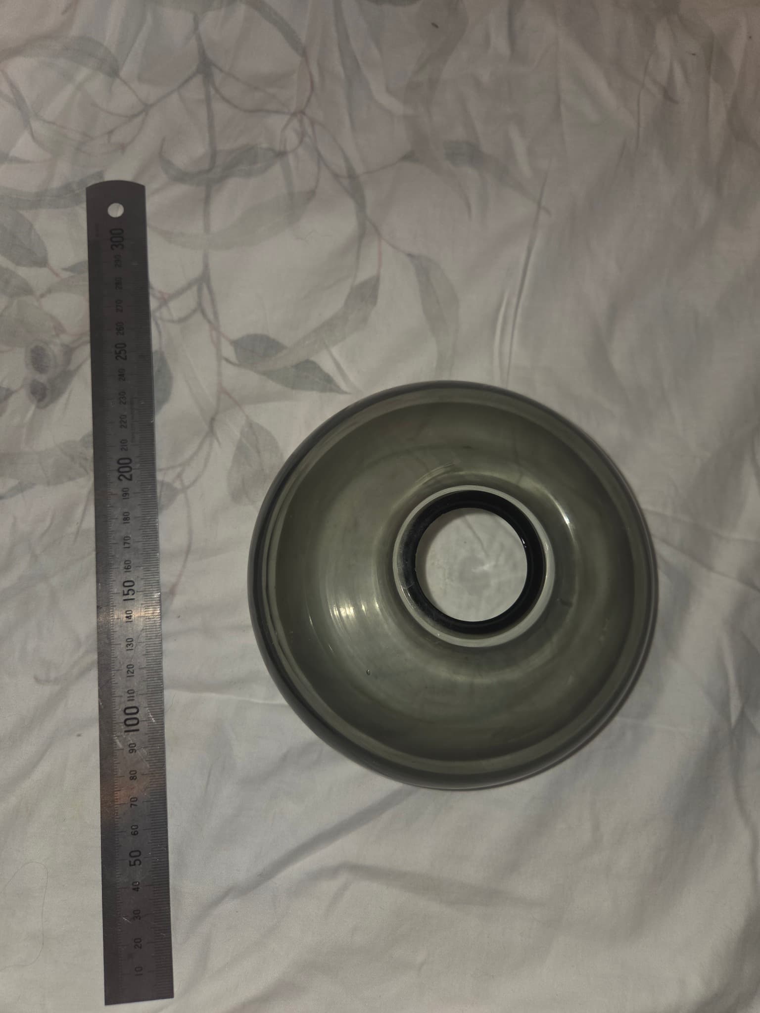 Villeroy & Boch Grey Glass Bowl - Minimalist Decorative Vase — photo 2 of 4