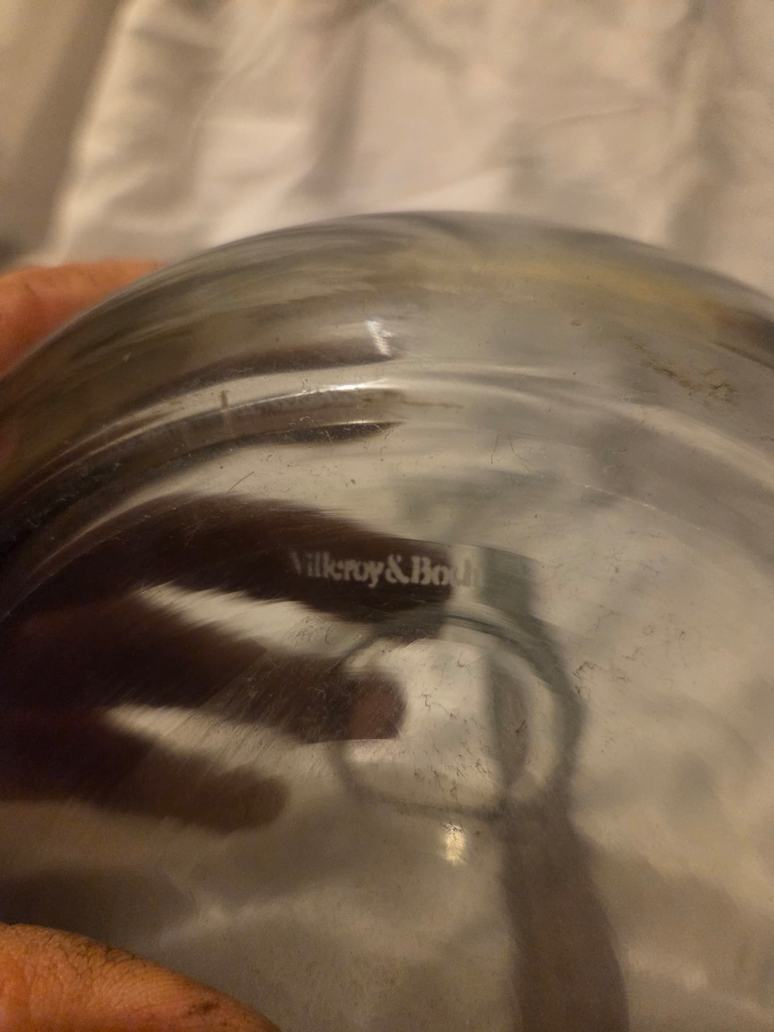 Villeroy & Boch Grey Glass Bowl - Minimalist Decorative Vase — photo 4 of 4