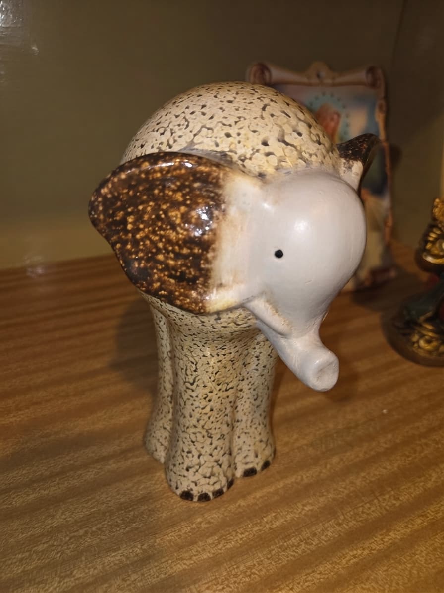 Vintage Abacus Ceramic Elephant Figurine Mid-Century Modern Decor — photo 1 of 2