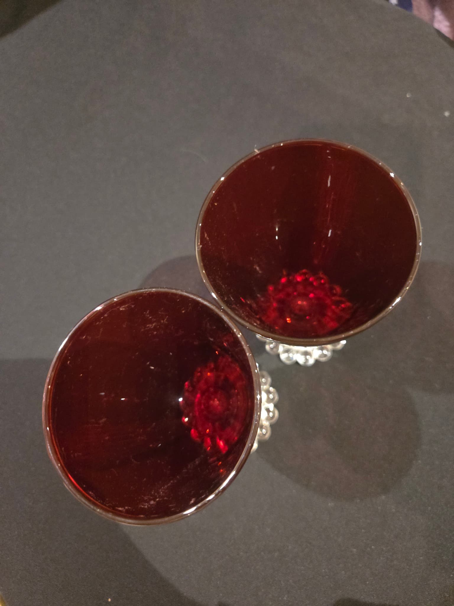 Vintage American Ruby Red Water Goblets - Set of 2 — photo 2 of 3