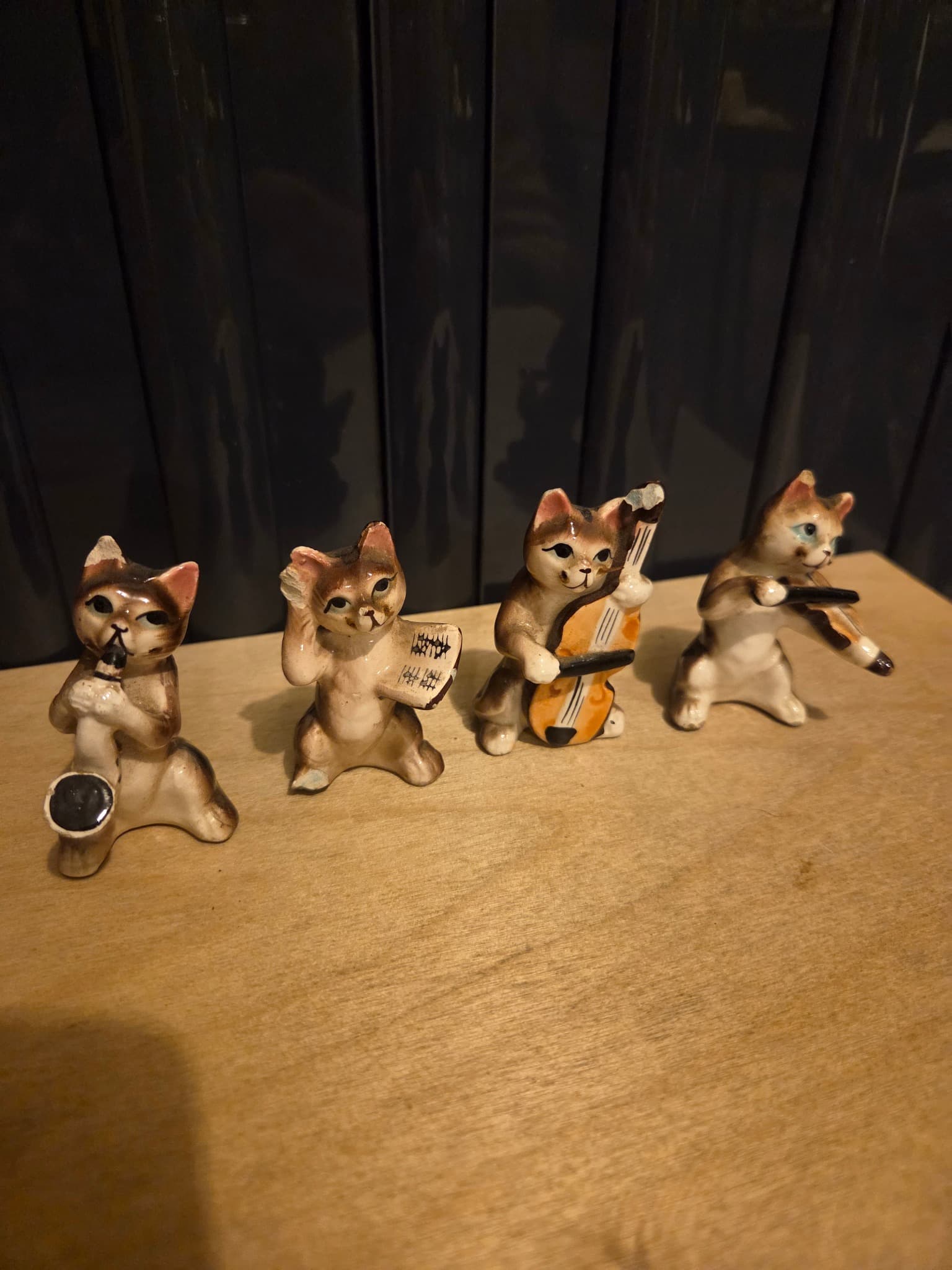 Vintage Ceramic Cat Musician Figurines Set Of 4 — photo 2 of 3