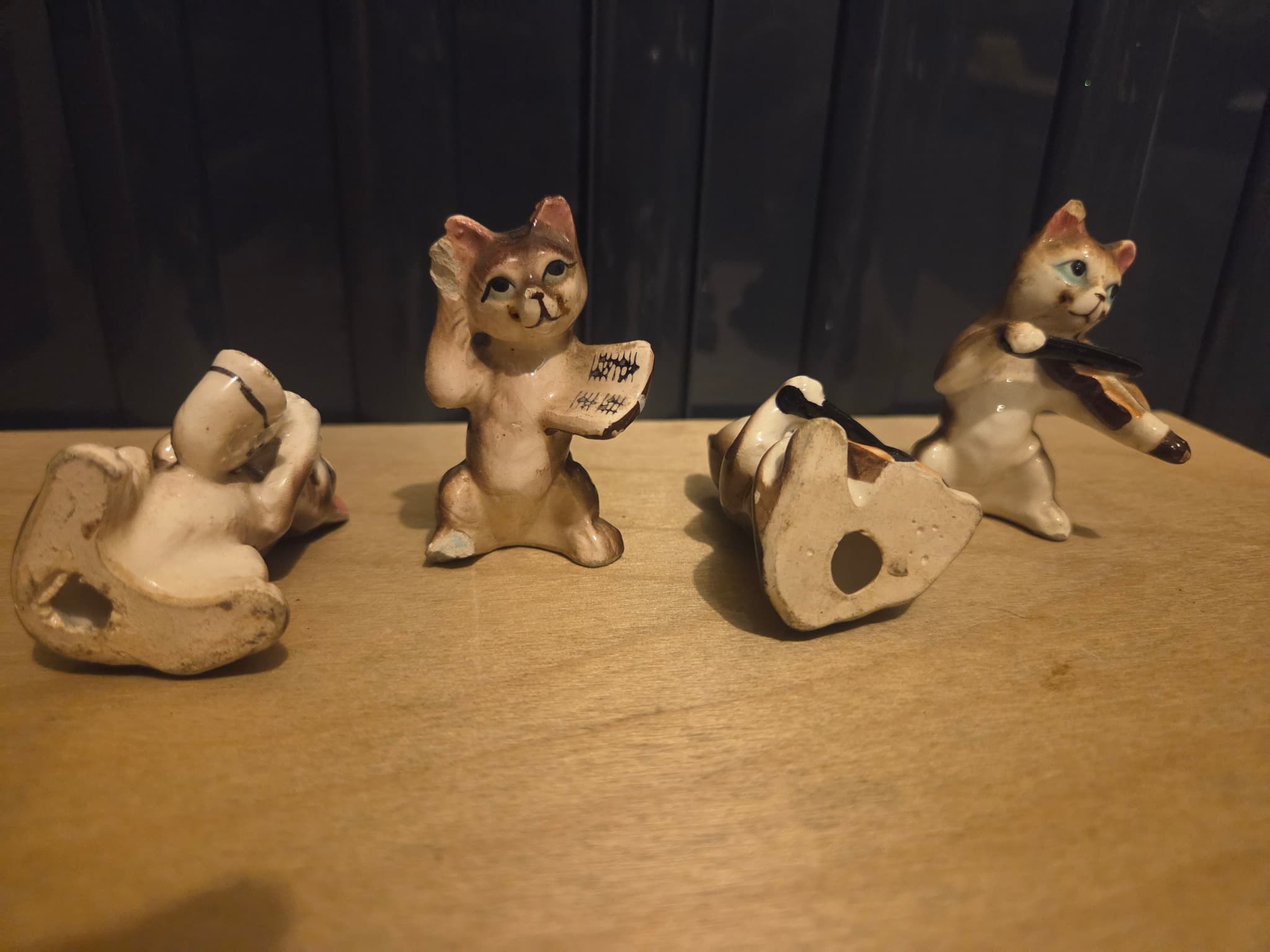 Vintage Ceramic Cat Musician Figurines Set Of 4 — photo 3 of 3