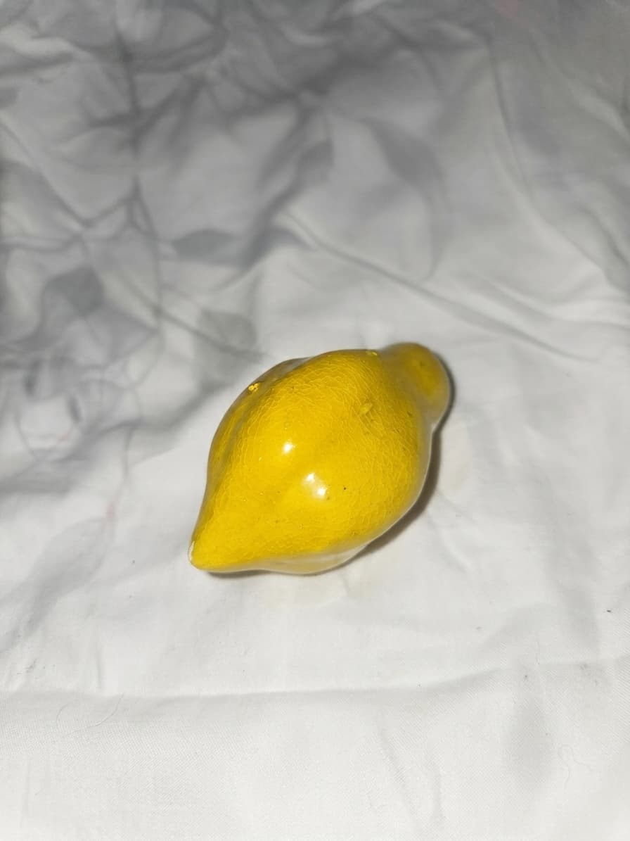 Vintage Ceramic Lemon Fruit Figurine - Yellow Decorative Piece — photo 1 of 2