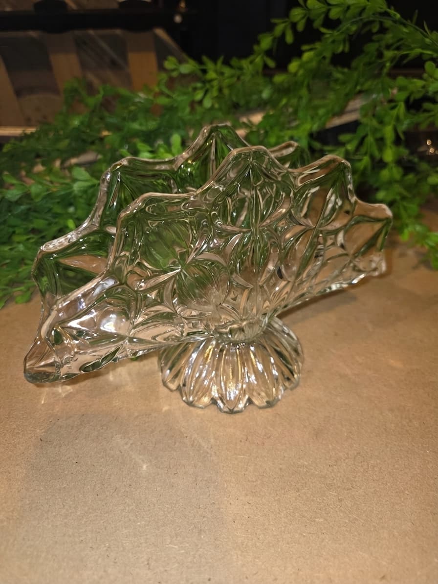 Vintage Clear Pressed Glass Napkin Holder — photo 1 of 3