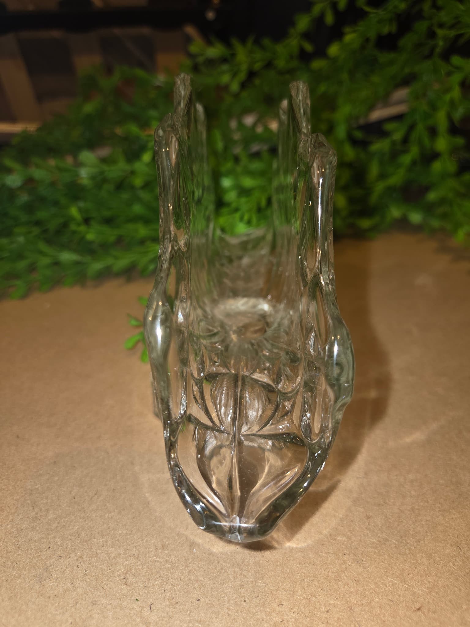 Vintage Clear Pressed Glass Napkin Holder — photo 2 of 3