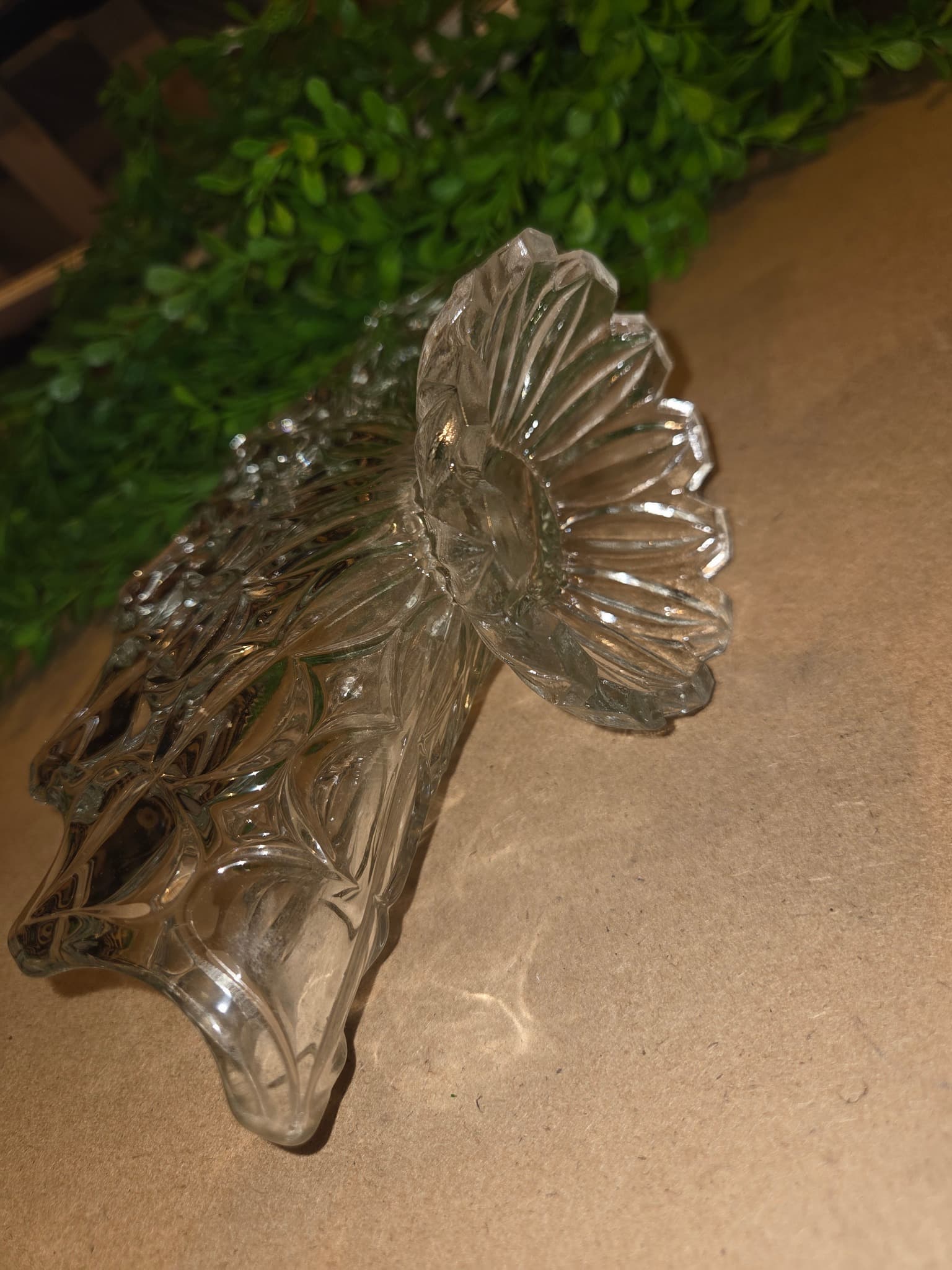 Vintage Clear Pressed Glass Napkin Holder — photo 3 of 3