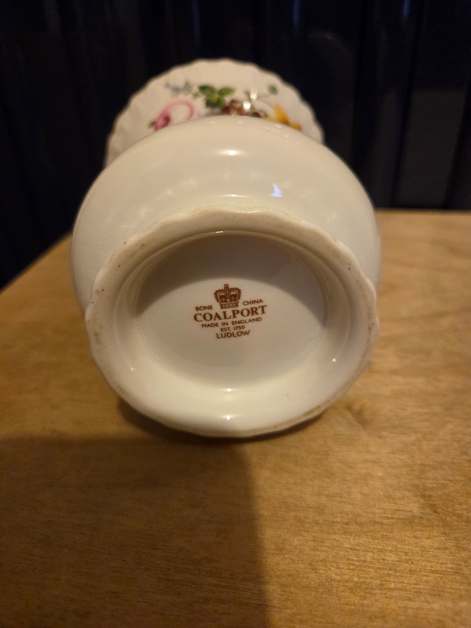 Vintage Coalport Ludlow Bone China Floral Vase - Made in England — photo 2 of 5