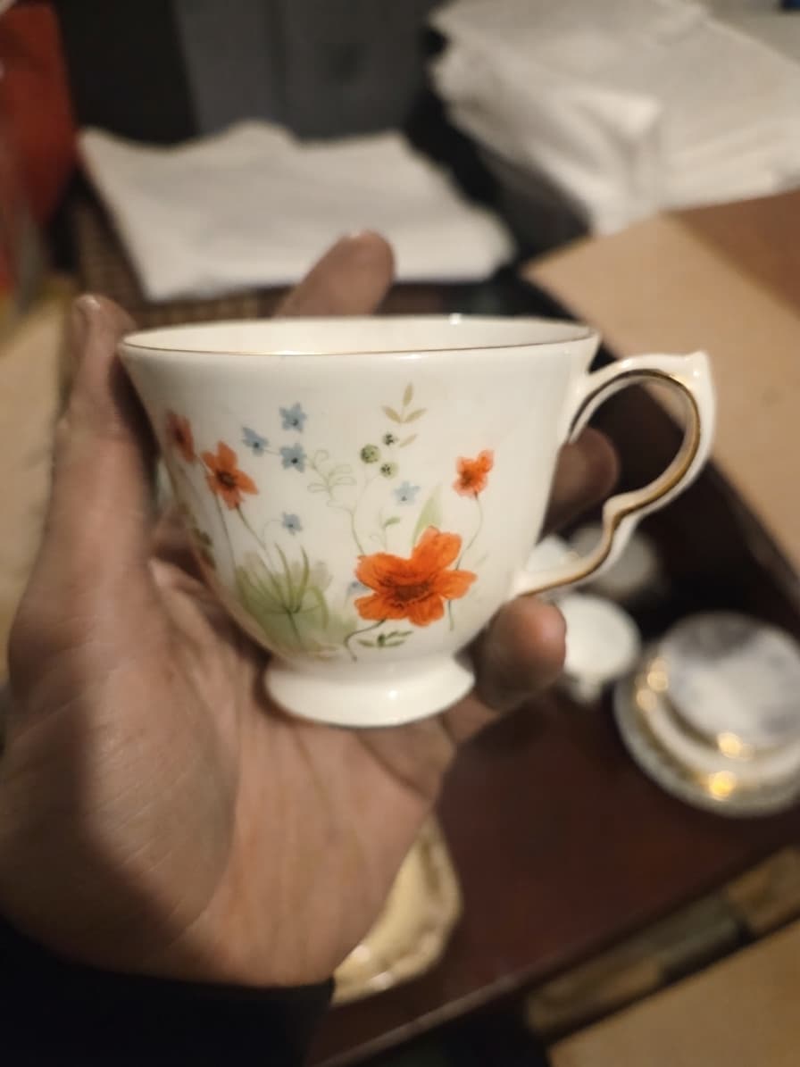 Vintage Colclough Bone China Teacup - Floral Pattern — photo 1 of 3