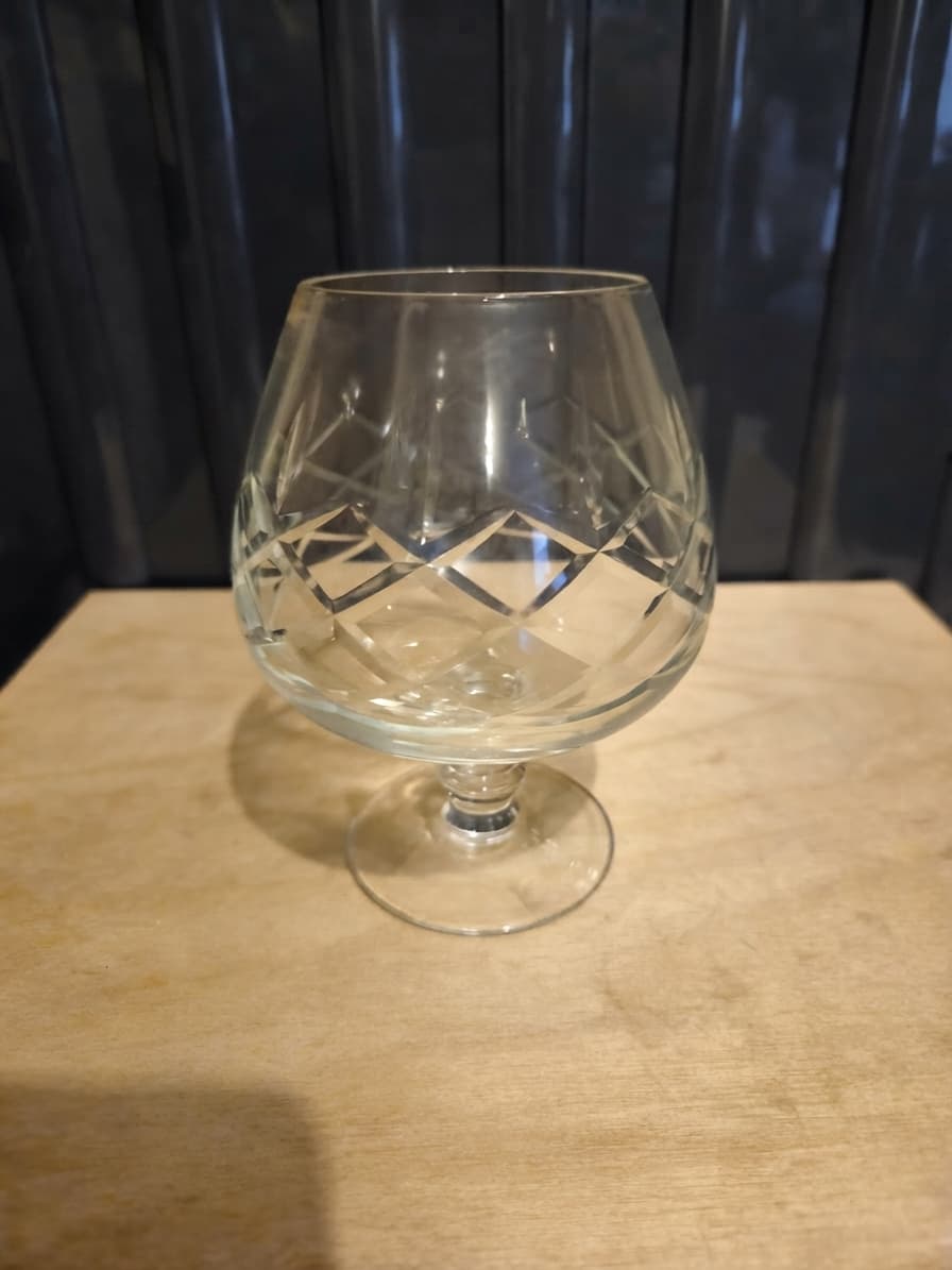 Vintage Cut Glass Brandy Snifter Balloon Glass — photo 1 of 3