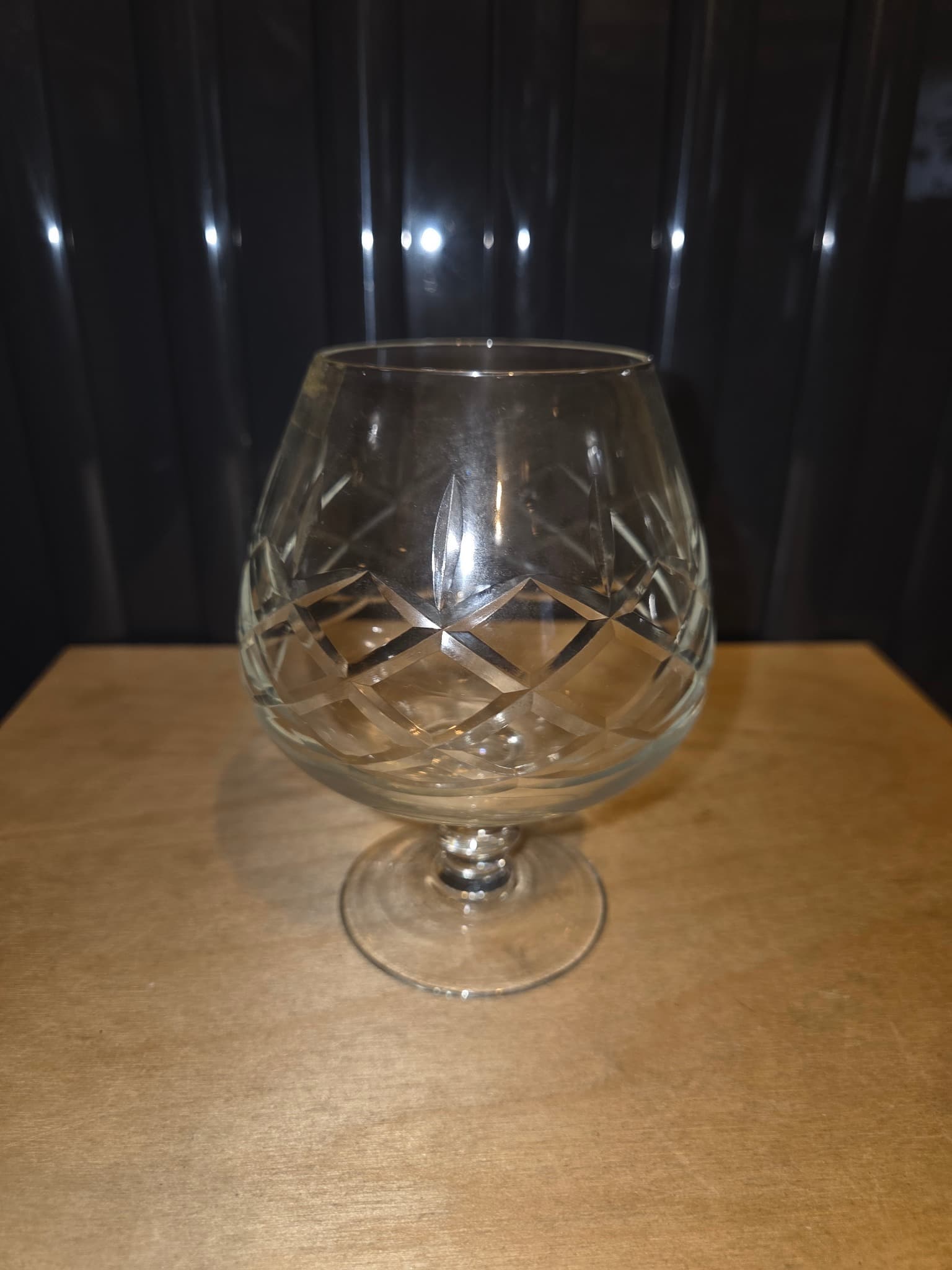 Vintage Cut Glass Brandy Snifter Balloon Glass — photo 2 of 3