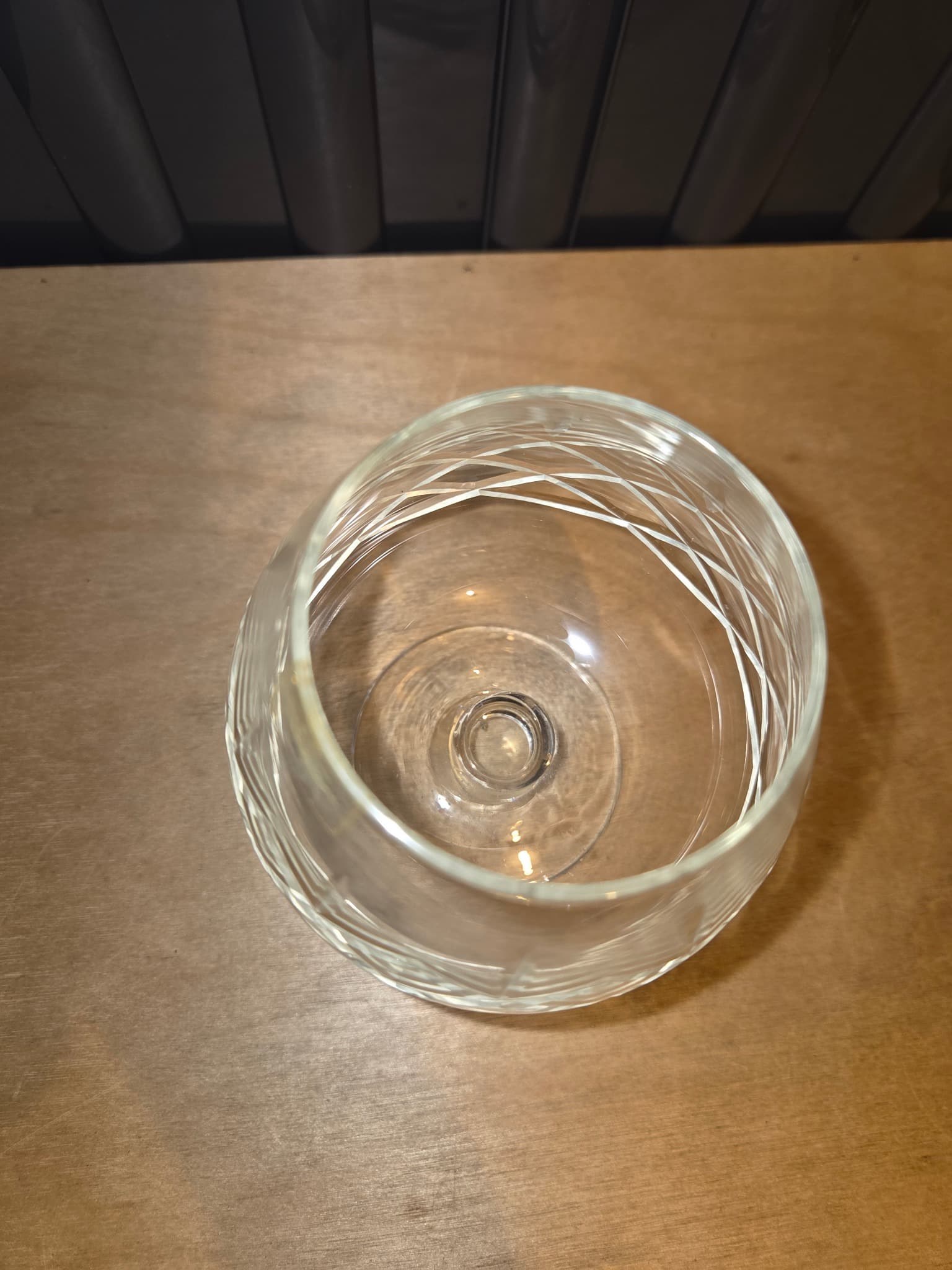 Vintage Cut Glass Brandy Snifter Balloon Glass — photo 3 of 3