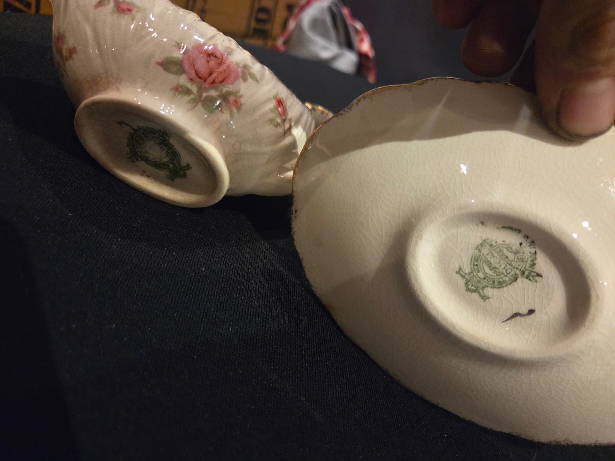 Vintage Ducal Floral Gravy Boat with Attached Underplate — photo 3 of 5