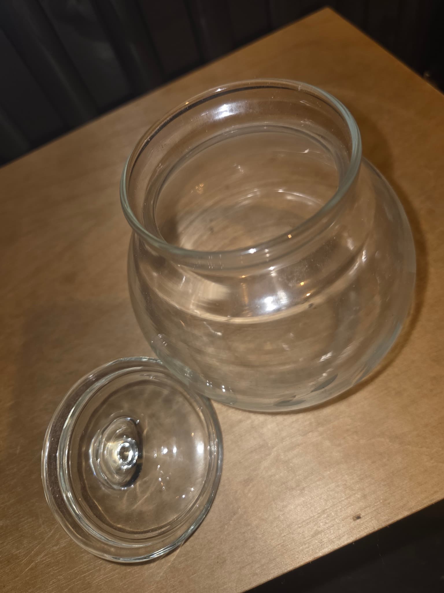 Vintage Etched Glass Candy Dish with Lid — photo 3 of 3