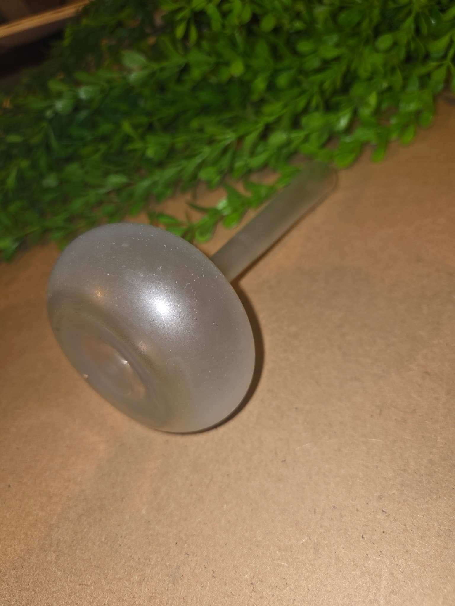 Vintage Frosted Glass Bud Vase — photo 2 of 3