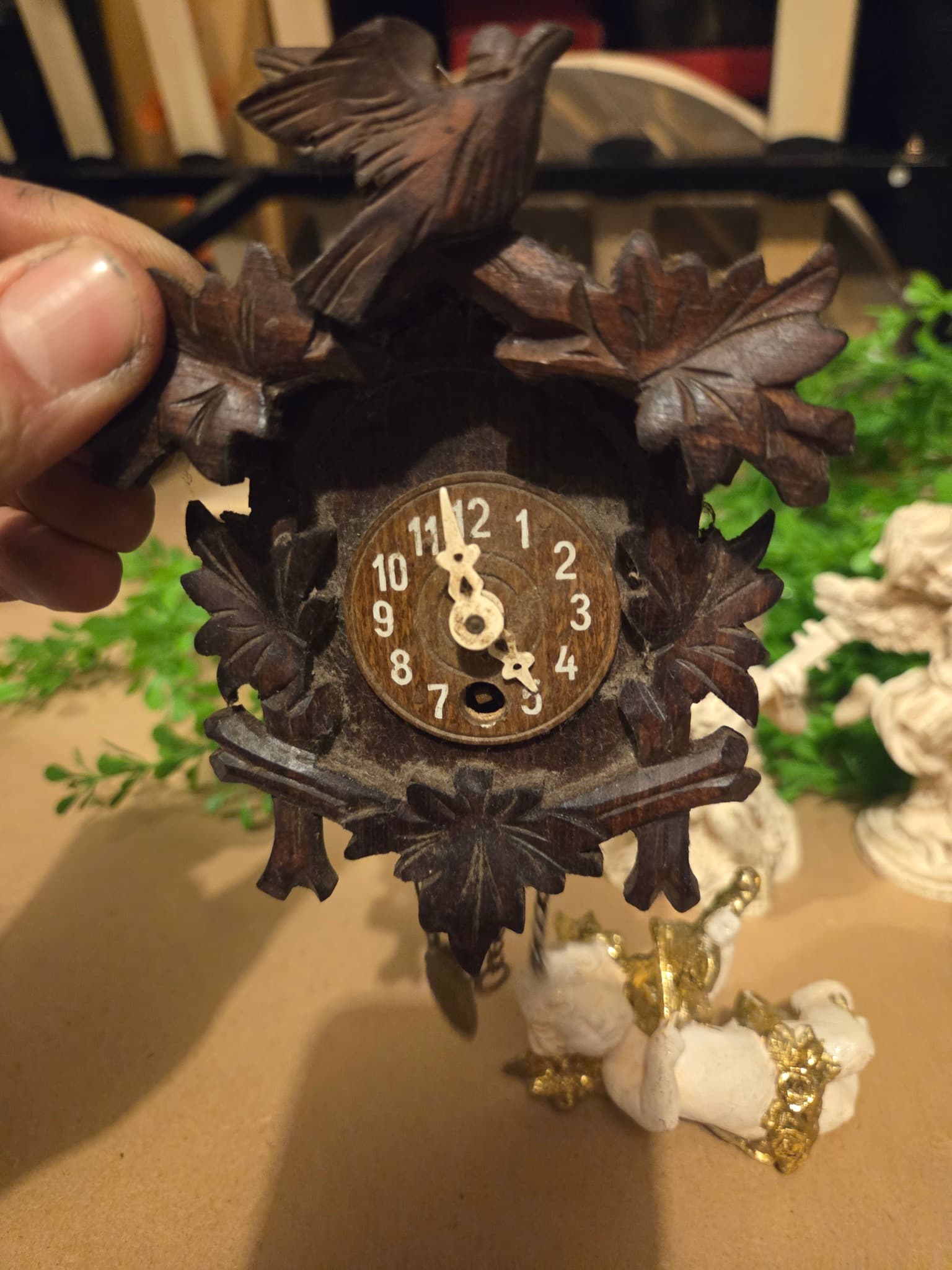 Vintage German Black Forest Miniature Cuckoo Clock — photo 2 of 3
