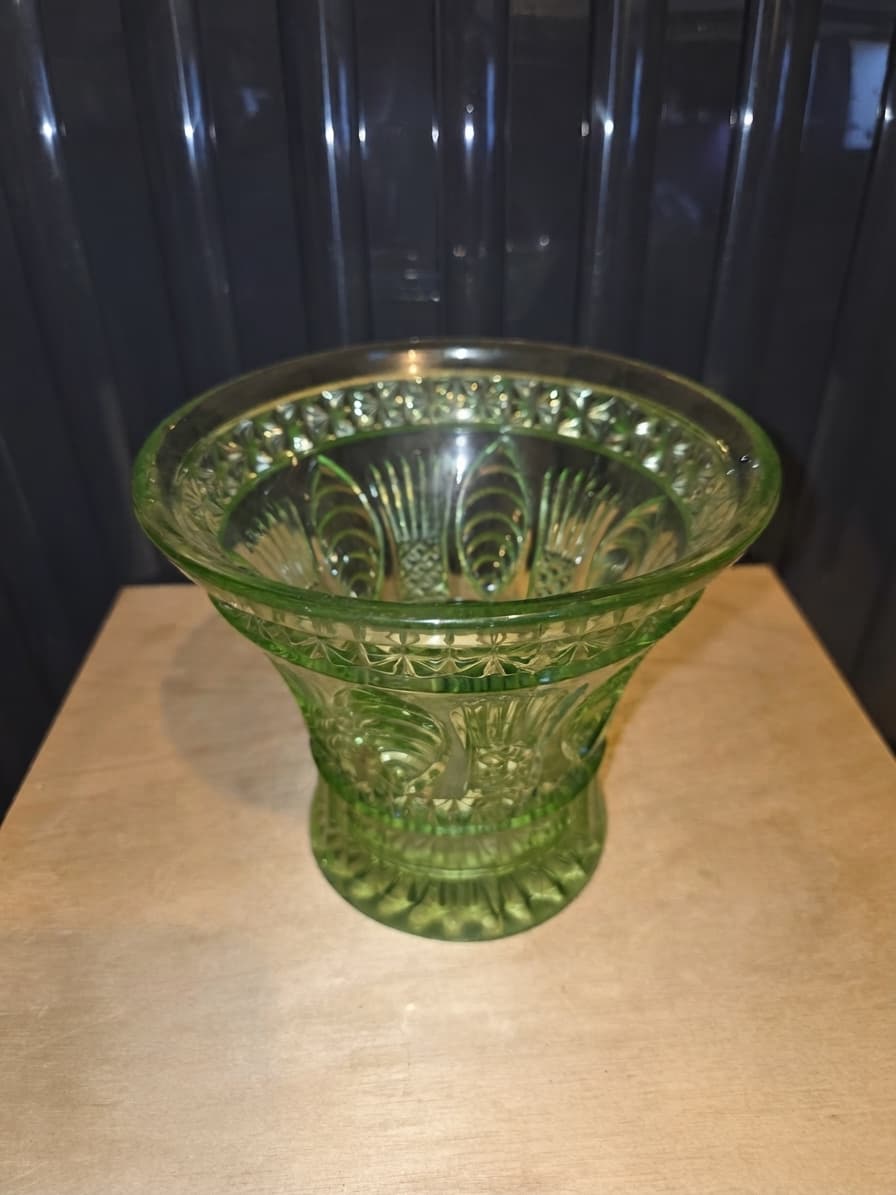 Vintage Home Decor Bundle: Depression Glass Vase, Sugar Bowl & Oil Burner — photo 1 of 7