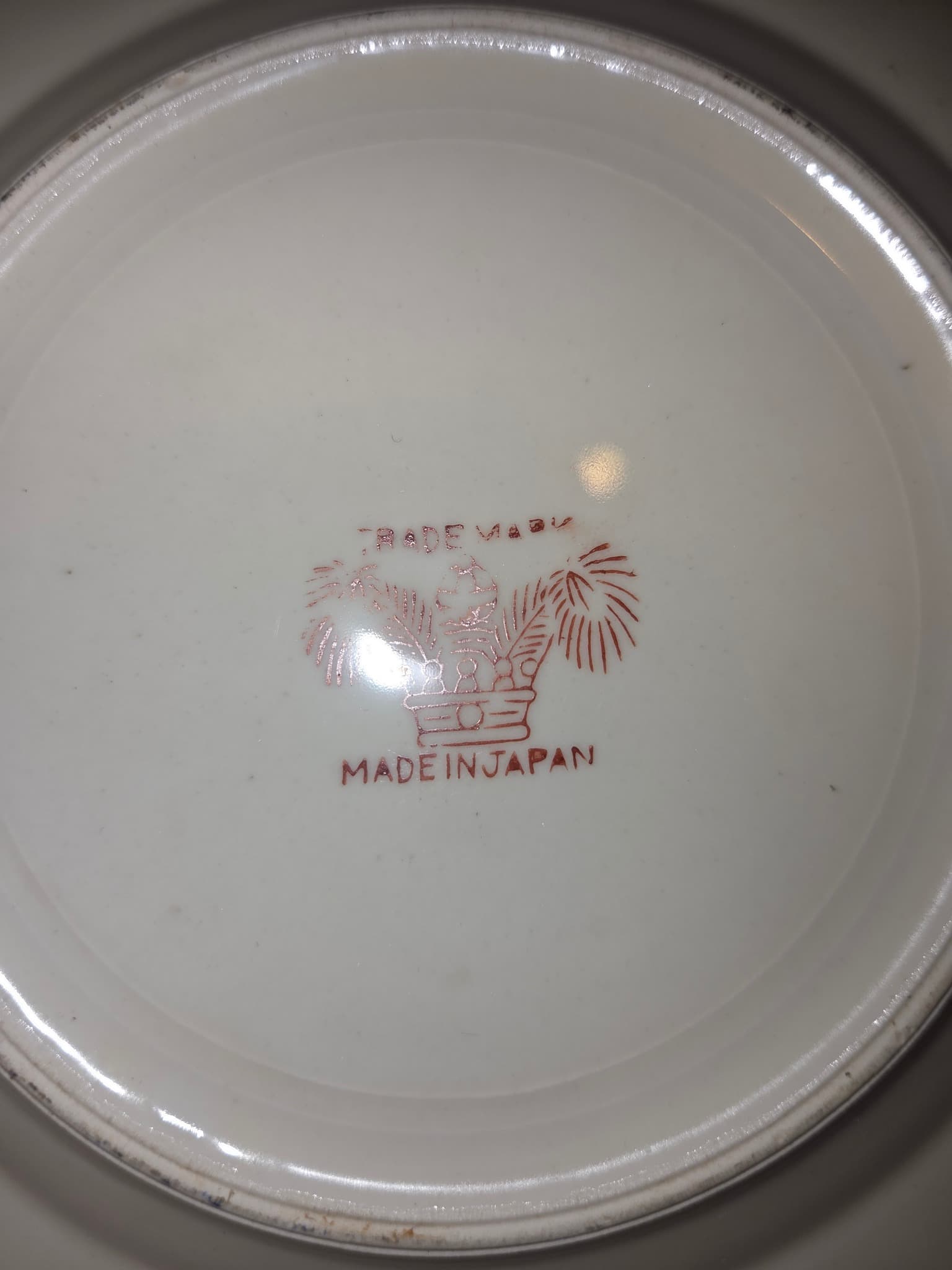 Vintage Japanese Porcelain Tea Trio - Blue Maple Leaf Pattern — photo 3 of 3