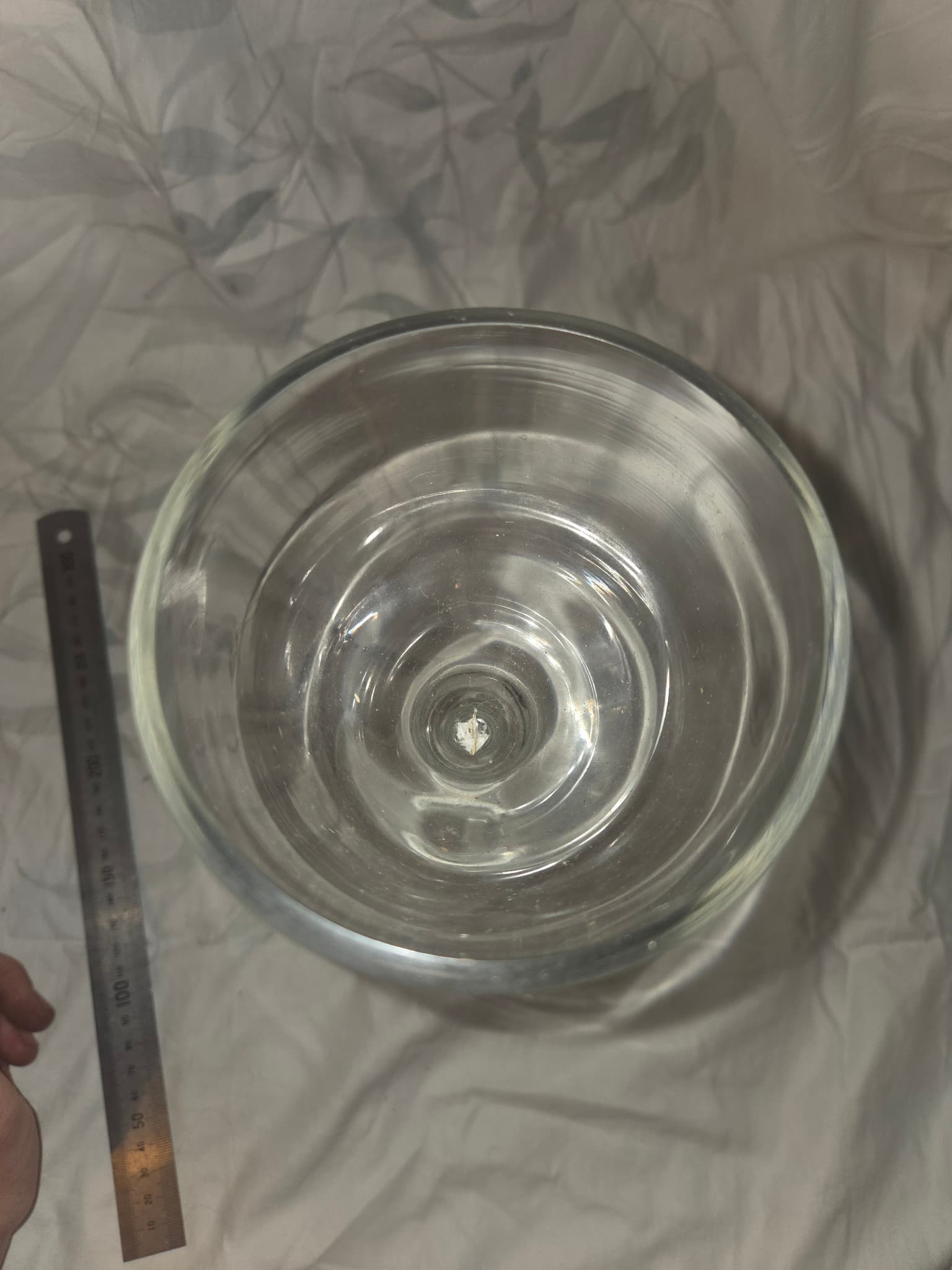 Vintage Long Stem Clear Glass Goblet Vase — photo 3 of 4